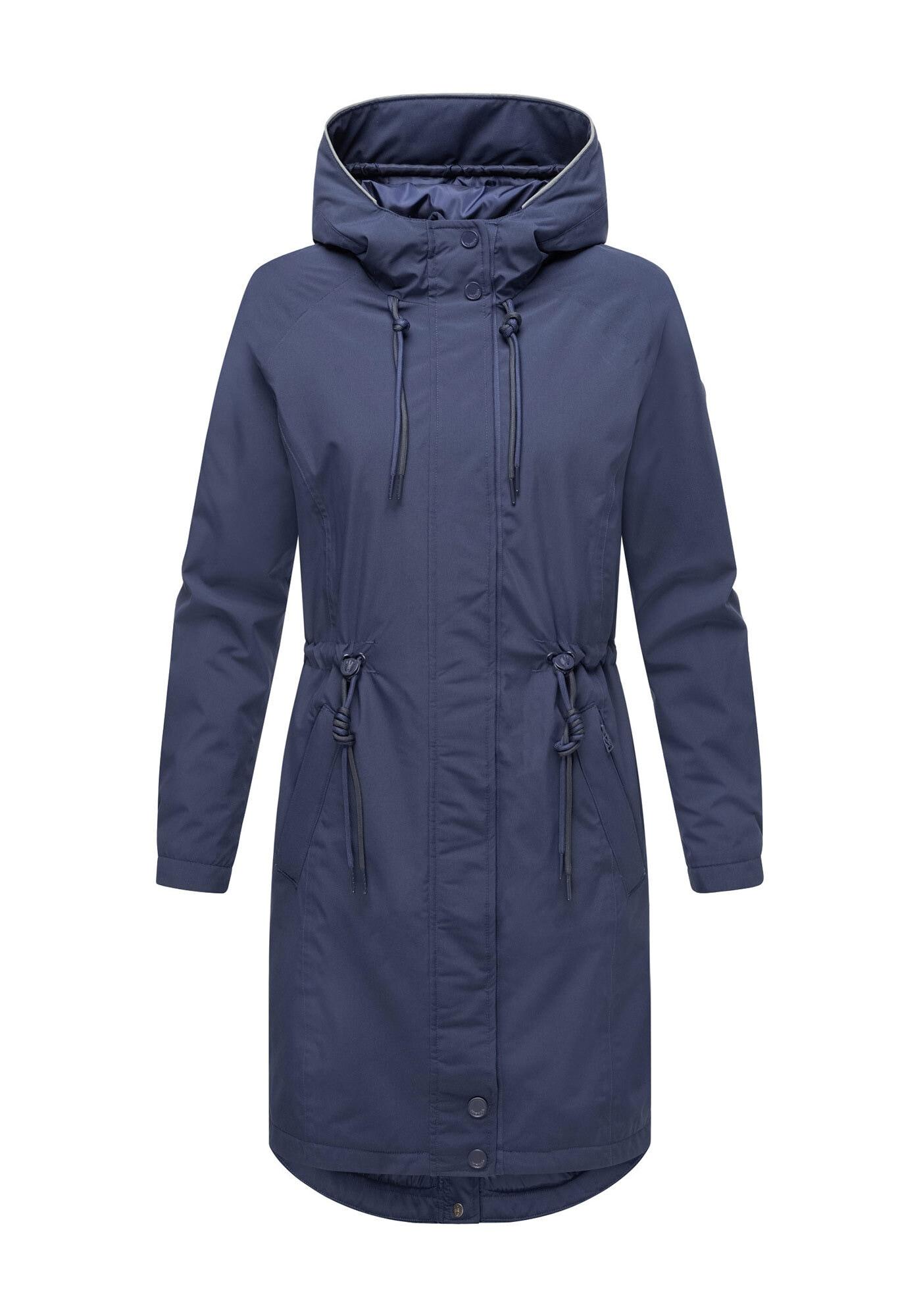 Outdoorjacke Marikoo "Megumii", Damen, Gr. 5XL, Blau (Bright Navy), Obermaterial: 100% Polyester. Innenseite: 100% Polyester. Futter: 100% Polyester. Wattierung: 100% Polyester, Jacken Outdoorjacke, Mit Weichem Teddyfell Innen