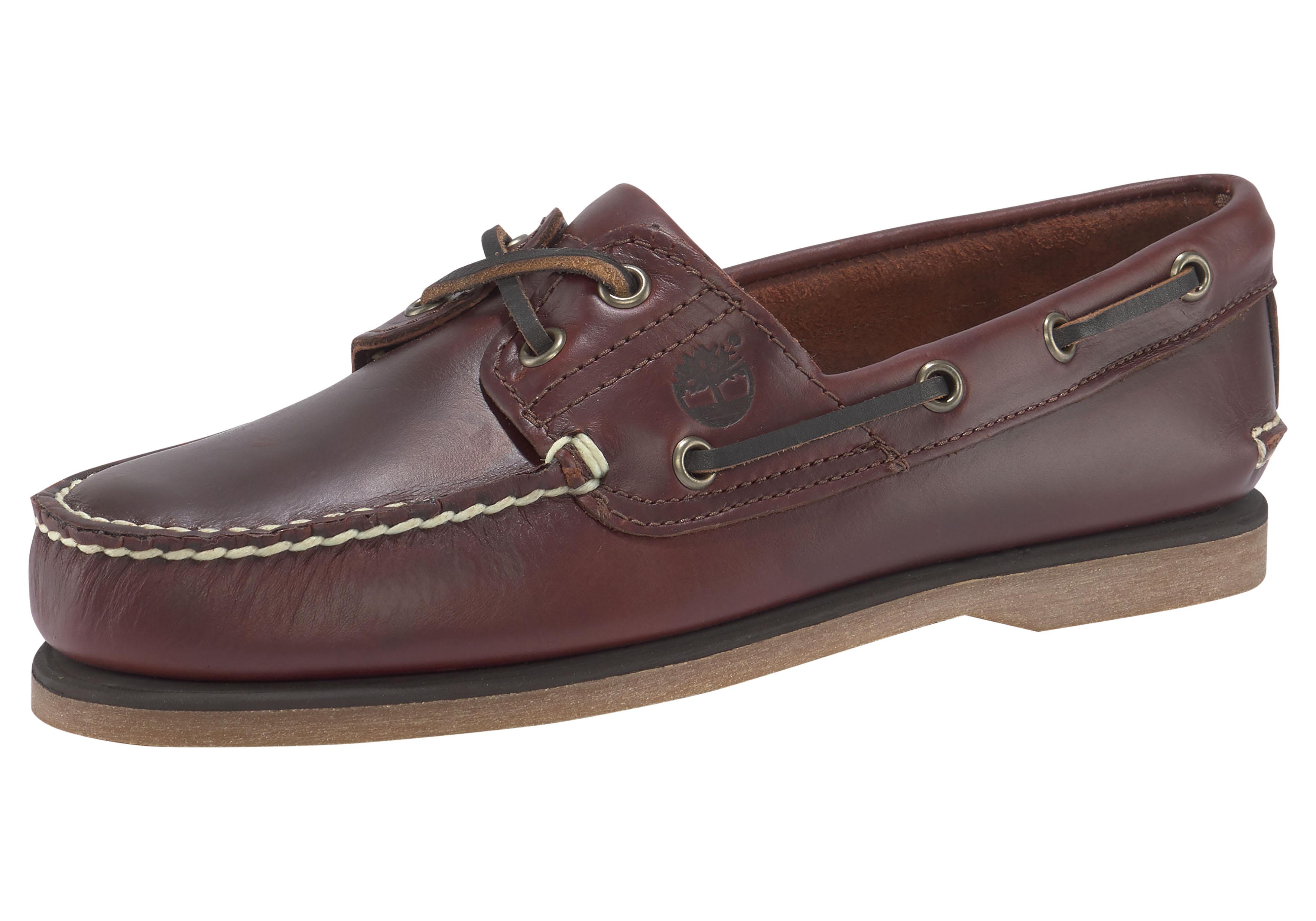 Bootsschuh Timberland "Classic Boat Boat Shoe", Herren, Gr. 44, Rot (Rotbraun), Leder, Schuhe Bootsschuh, Classic Bootsschuh Aus Timberland Premium Leder