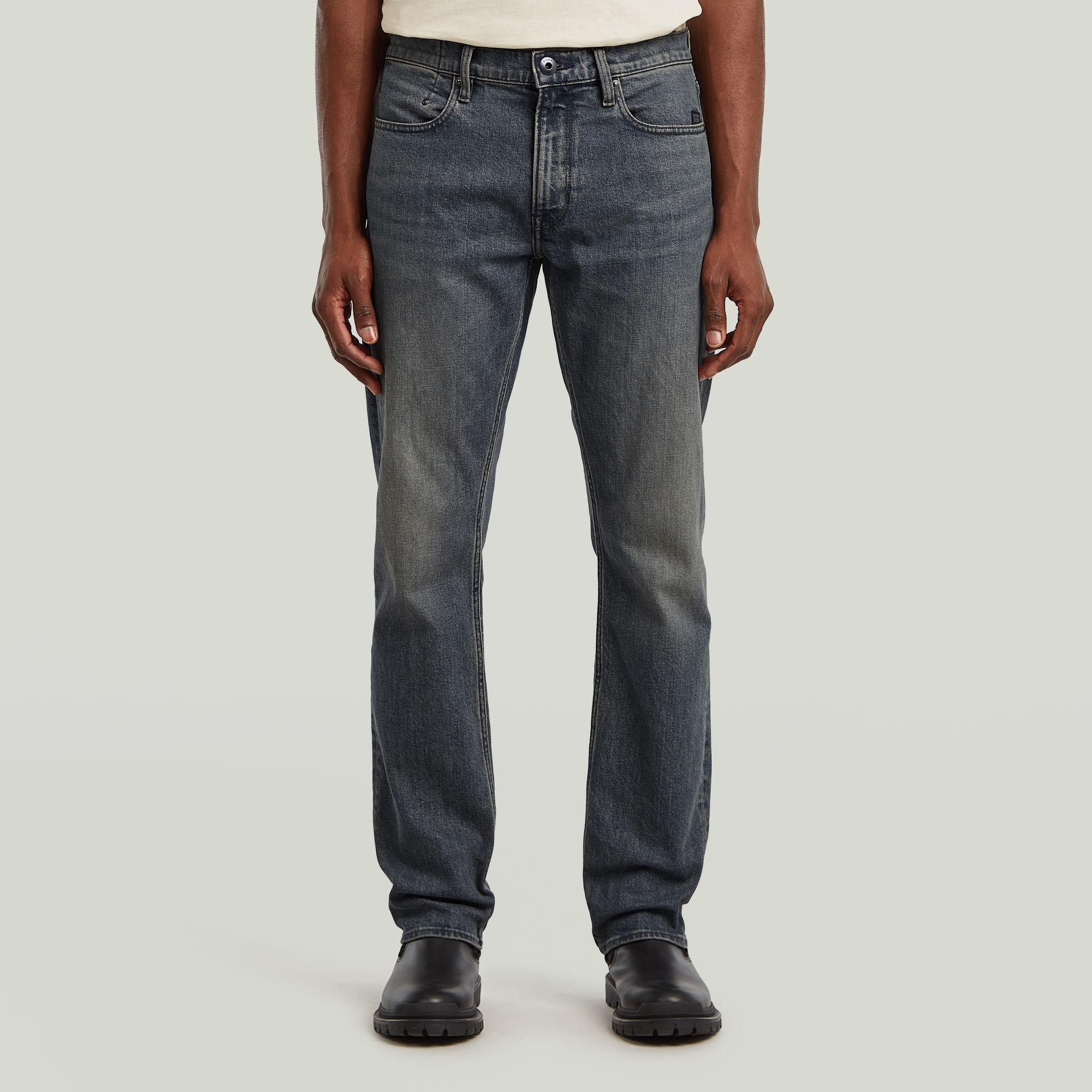 Straight-Jeans G-STAR "Mosa Straight", Herren, Gr. 32, LäNge 34, Schwarz (Antic Sand Blast), Denim/Jeans, Obermaterial: 99% Baumwolle, 1% Elasthan, Straight Fit Normal, Jeans Straight-Jeans, Mit Hellen NäHten