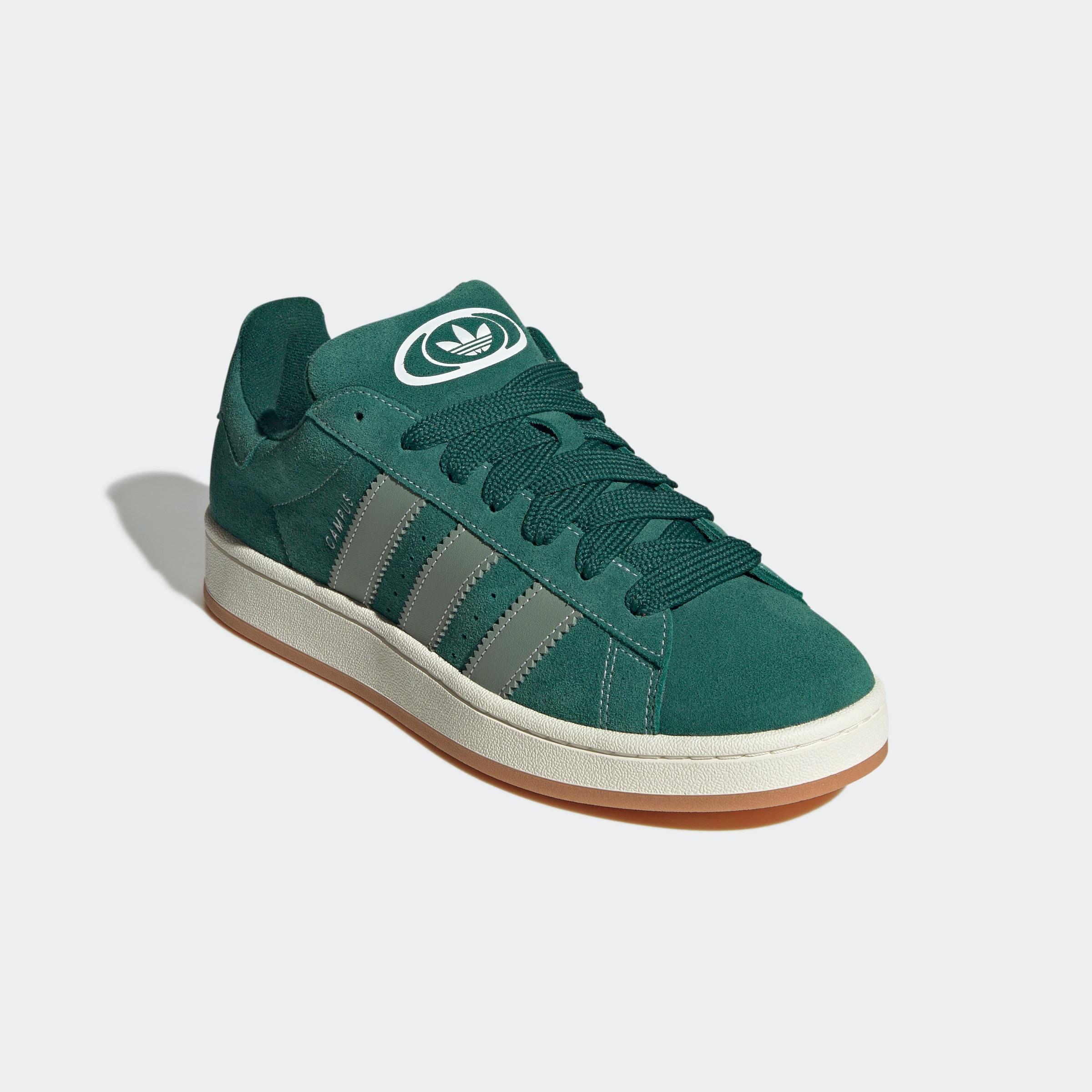 Sneaker Adidas Originals "Campus 00S", Herren, Gr. 37, Weiß (Collegiate GrüN, Silber GrüN, Sanftes Weiß), Leder, Schuhe Sneaker