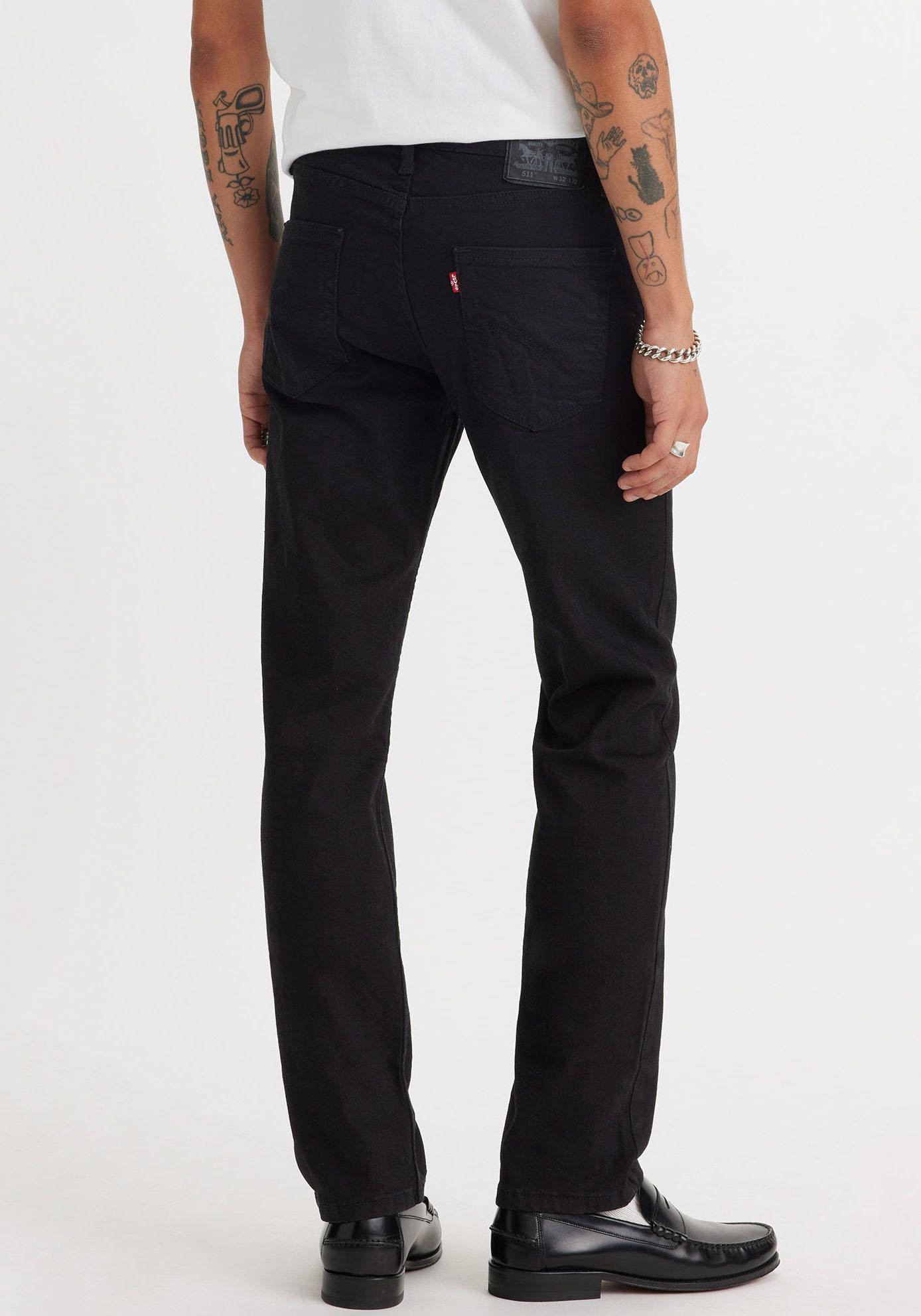 Slim-Fit-Jeans Levi's "511 Slim", Herren, Gr. 34, LäNge 34, Schwarz (Native Cali), Denim/Jeans, Obermaterial: 99% Baumwolle, 1% Elasthan, Skinny Fit KnöChellang, Jeans Slim-Fit-Jeans, Mit Stretch