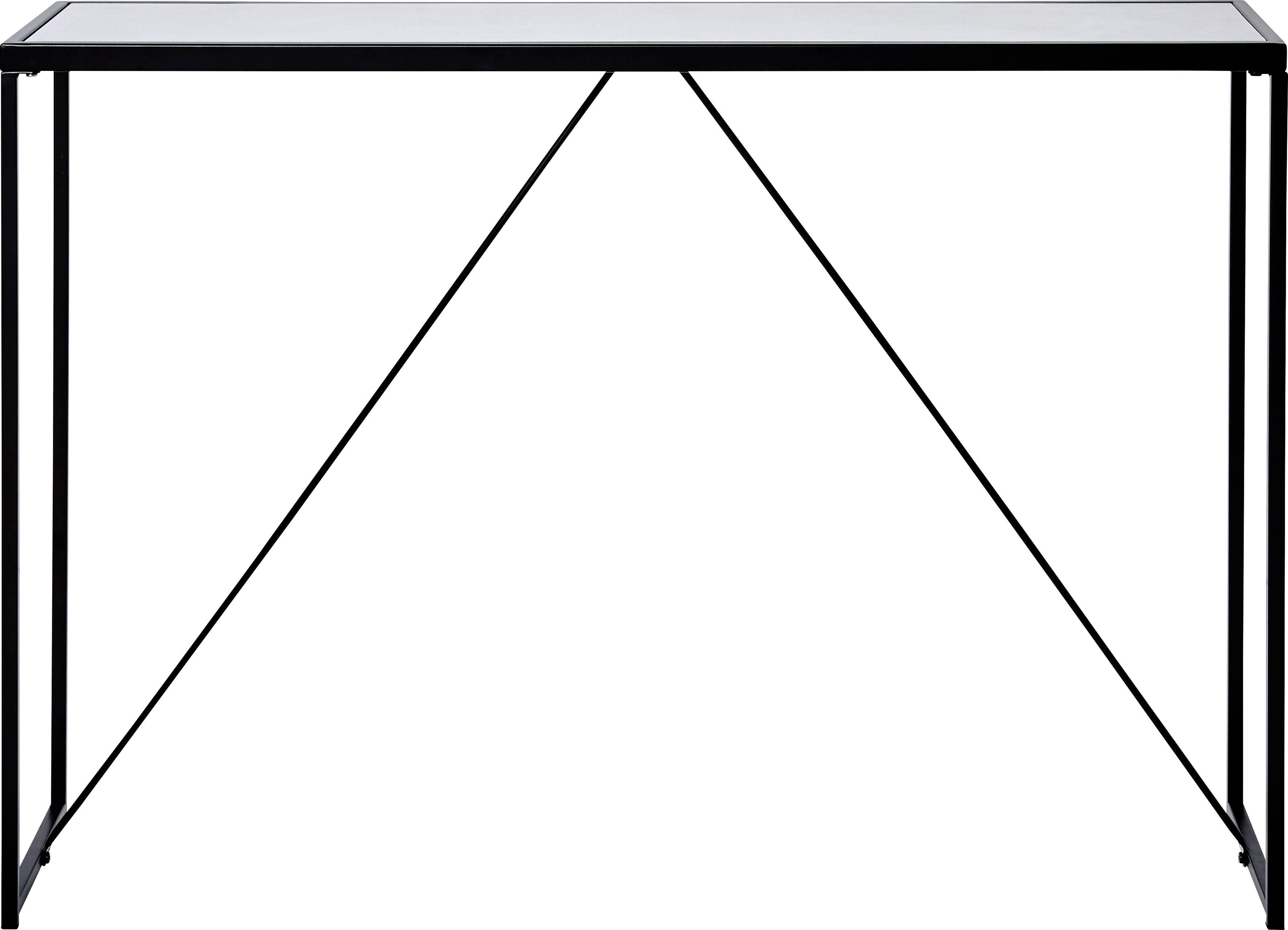 Konsolentisch JAHNKE "GLAM CONSOLE", schwarz-weiß (schwarz, marmor weiß, schwarz, marmoroptik), B:111,3cm H:76cm T:30cm, Tische, Konsolentisch, Breite ca. 111 cm, Beistelltisch