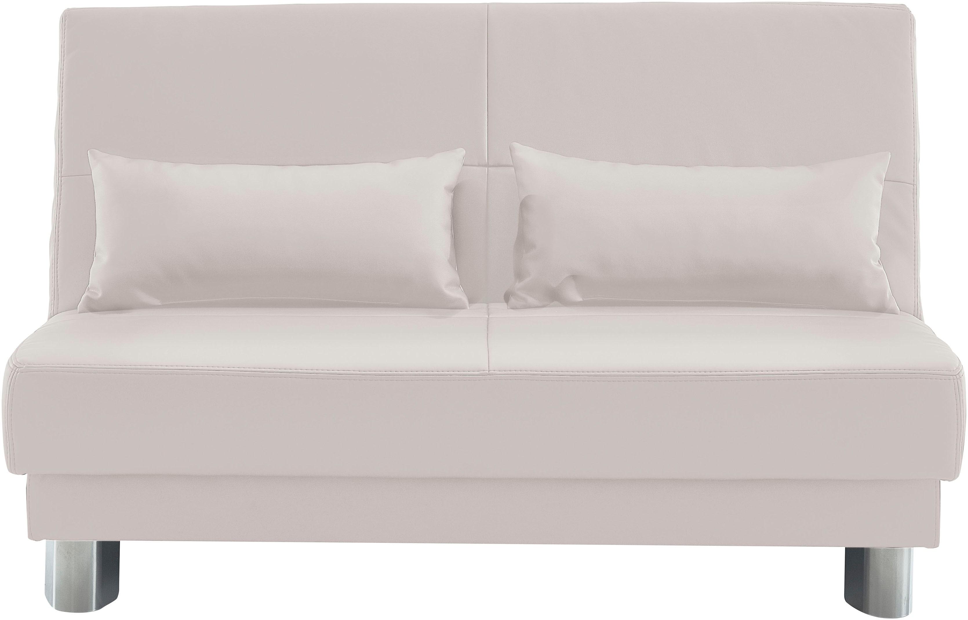 Schlafsofa HOME AFFAIRE "Gina", weiß, B:120cm H:86cm T:195cm, 100% PU, Sofas, Schlafsofa, mit einem Handgriff vom Sofa zum Bett