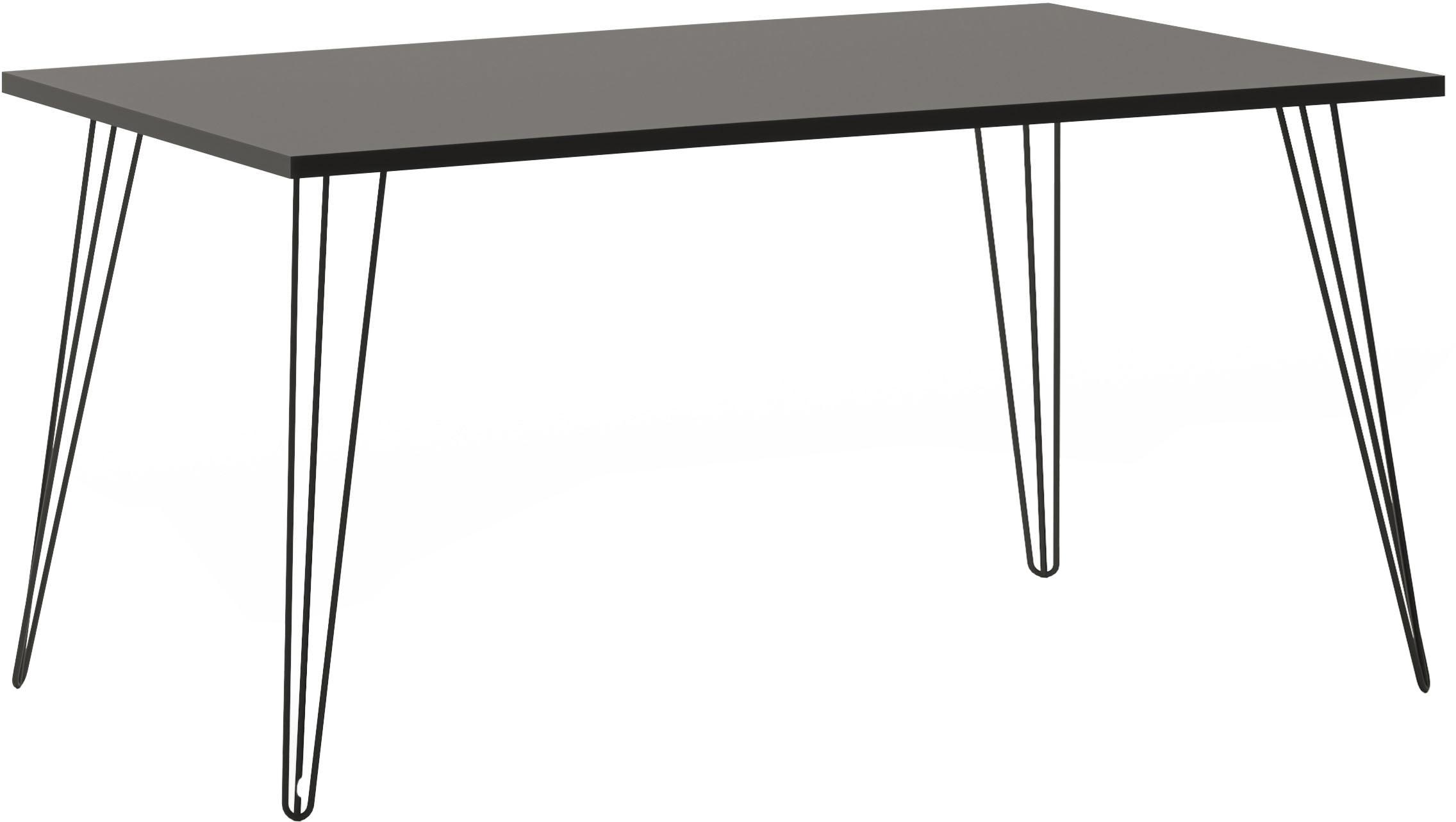 Ablagetisch SCHILDMEYER "Fynn", grau (basaltgrau, schwarz, basaltgrau), B:160cm H:74cm T:80cm, Tische, Ablagetisch, Tischbeine aus Metall