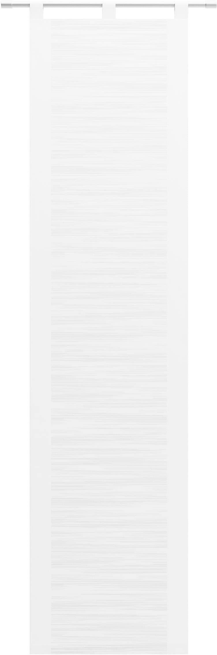 Schiebegardine NEUTEX FOR YOU "Padova" Gr. 4, weiß (wollweiß), B:57cm H:245cm, Scherli, Polyester, Gardinen, Schiebegardine, inkl. Beschwerungsstange, Halbtransparent, Fransen-Effekt, modern, Topseller