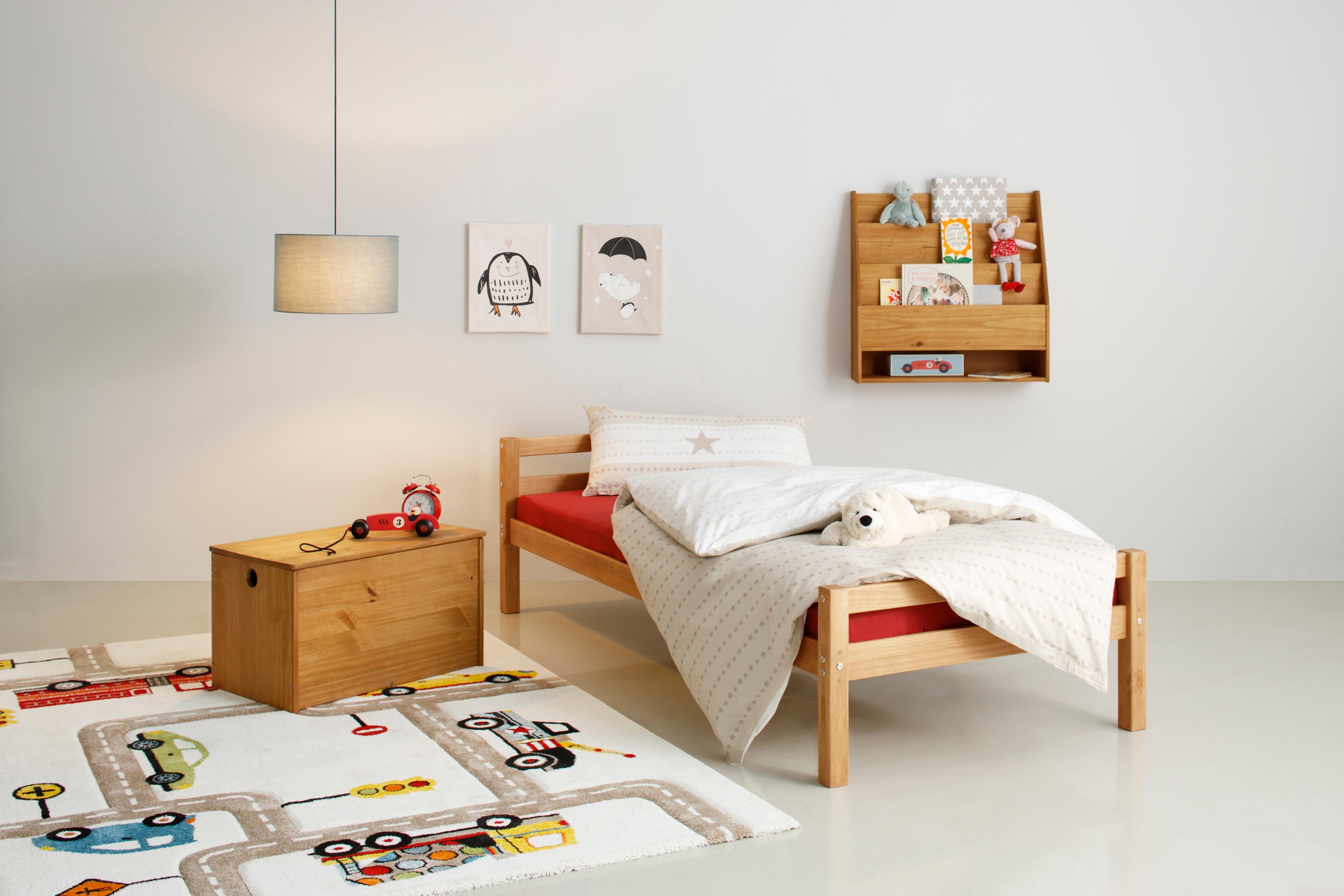 Kinderbett OTTO HOME "Alpi", beige (natur gebeizt, gewachst), B:98cm H:60cm L:208cm, Betten, Kinderbett, Einzelbett aus schönem Kiefernholz, Lattenrost, Liegefläche 90x200 cm