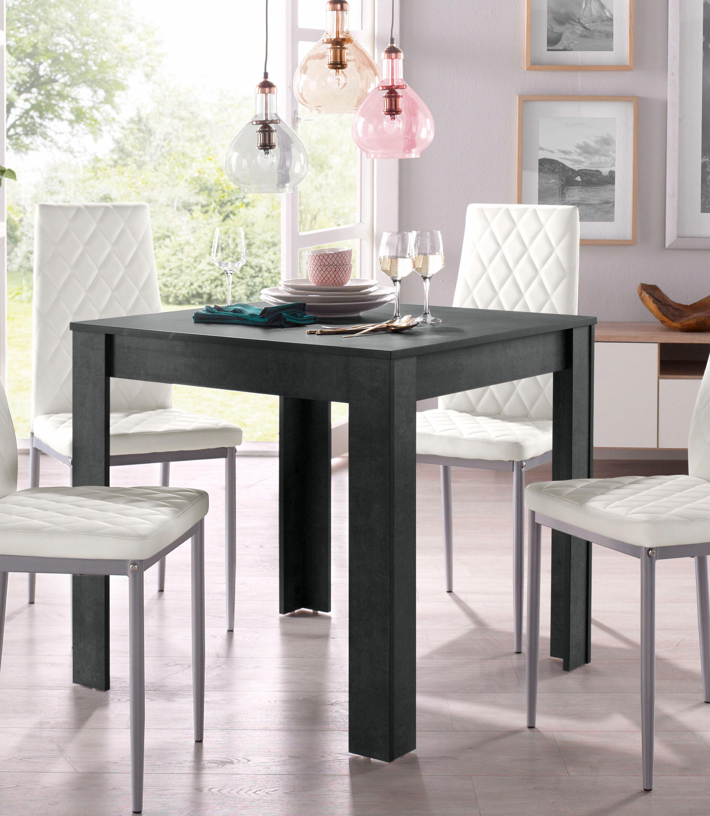 Esstisch OTTO HOME "Meigh, TOPSELLER", grau (schiefer), B:80cm H:75cm T:80cm, Tische, Esstisch, aus Holzwerkstoff, Breite 80 cm