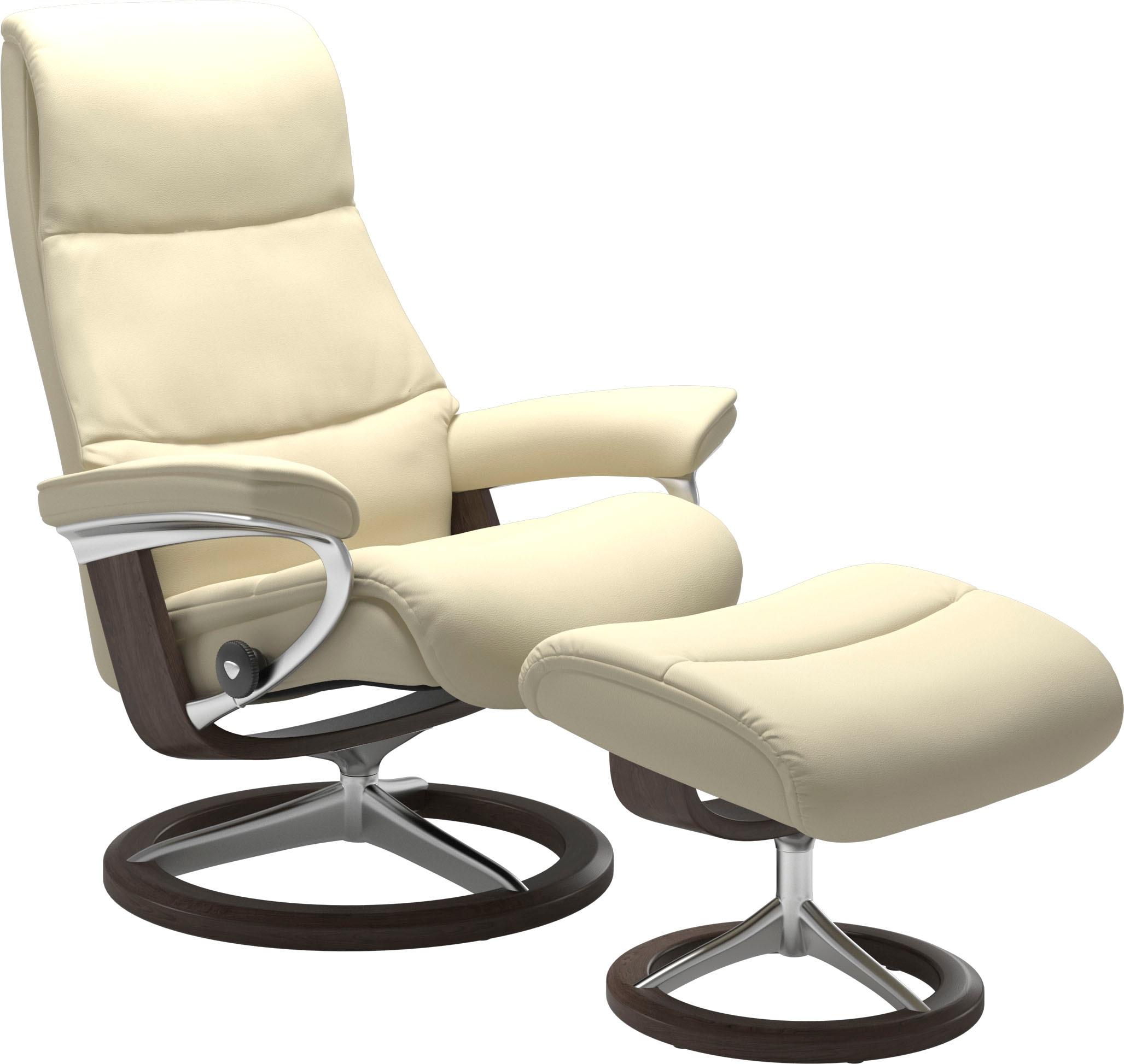 Relaxsessel STRESSLESS "View", beige (vanilla paloma), B:82cm H:109cm T:81cm, Leder BATICK: BATICK ist ein leicht korrigiertes, durchgefärbtes und genarbtes Möbelleder, bei dem die meisten Unebenheiten und Spuren in der Regel entfernt wurden.;Leder PALOMA: PALOMA ist ein durchgefärbtes Semianilin-Möbelleder mit natürlicher Narbung.;ROHLEDER Stoff Q2 FARON: Ein fester zuverlässiger Bouclé mit einem