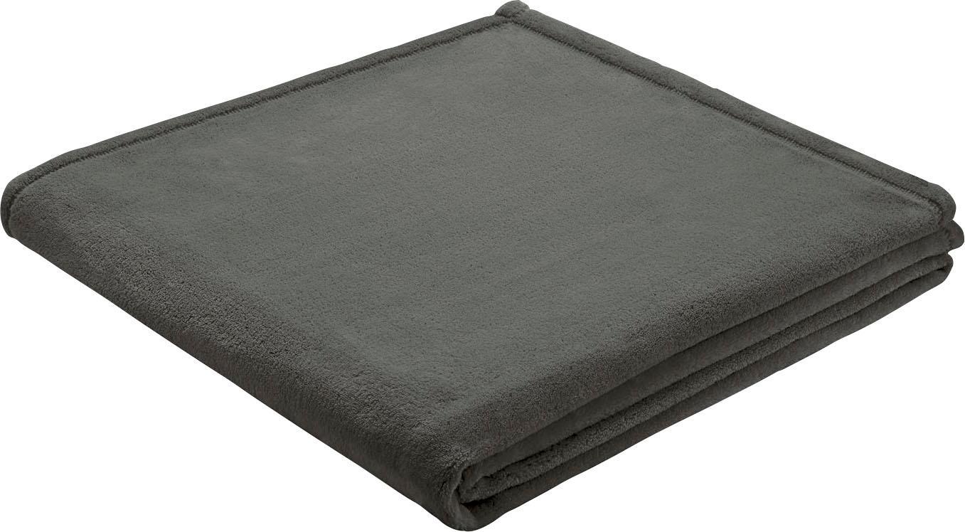 Wohndecke BIEDERLACK "King Fleece", grau (anthrazit), B:150cm L:200cm, Kunstfaser, Wohndecken, Wohndecke, leicht, Kuscheldecke