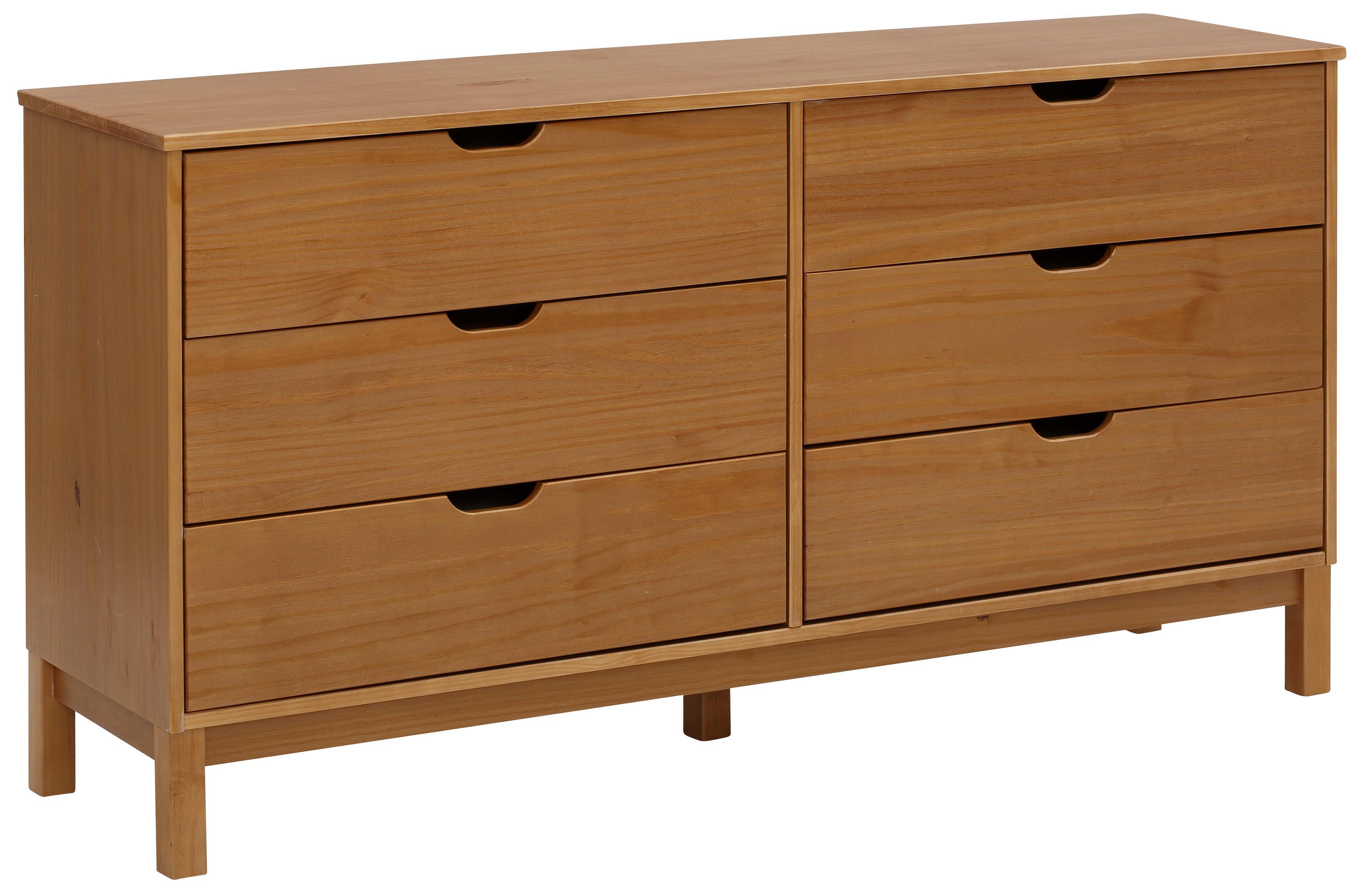 Kommode OTTO HOME "Post", beige (natur), B:150cm H:75cm T:39cm, Massivholz, Sideboards, Kommode, massives Kiefernholz, mit vielen Stauraummöglichkeiten, Breite 150 cm