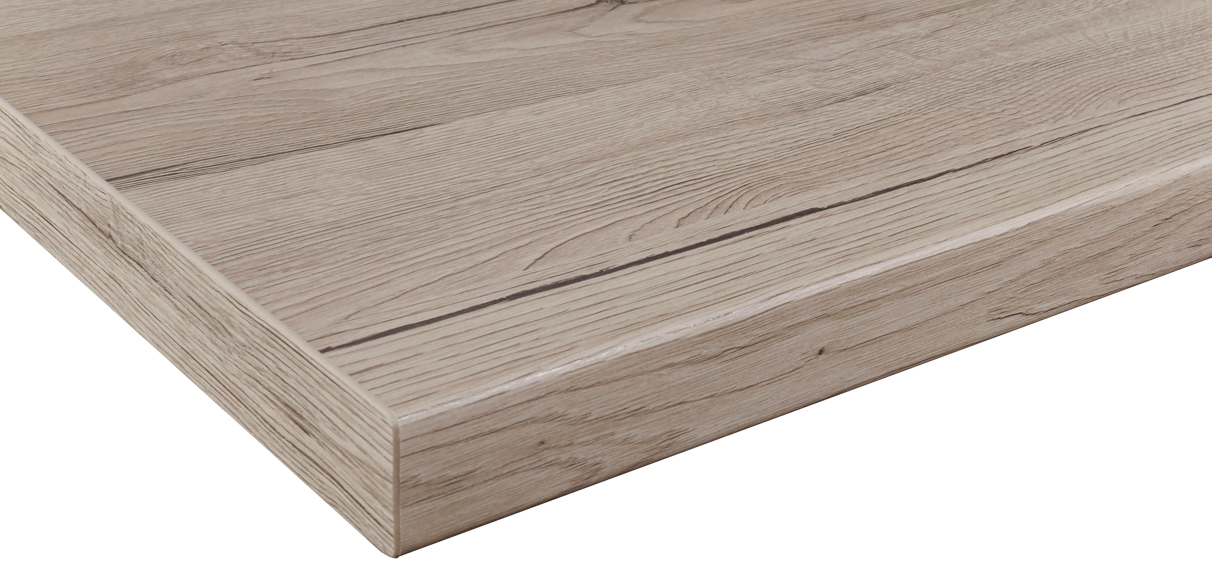 Arbeitsplatte WIHO KÜCHEN "Flexi 38", braun (eiche san remo), B:290cm H:3,8cm T:60cm, Holzwerkstoff, Tischplatten, Arbeitsplatte, von drei Seiten ummantelt, 38 mm stark