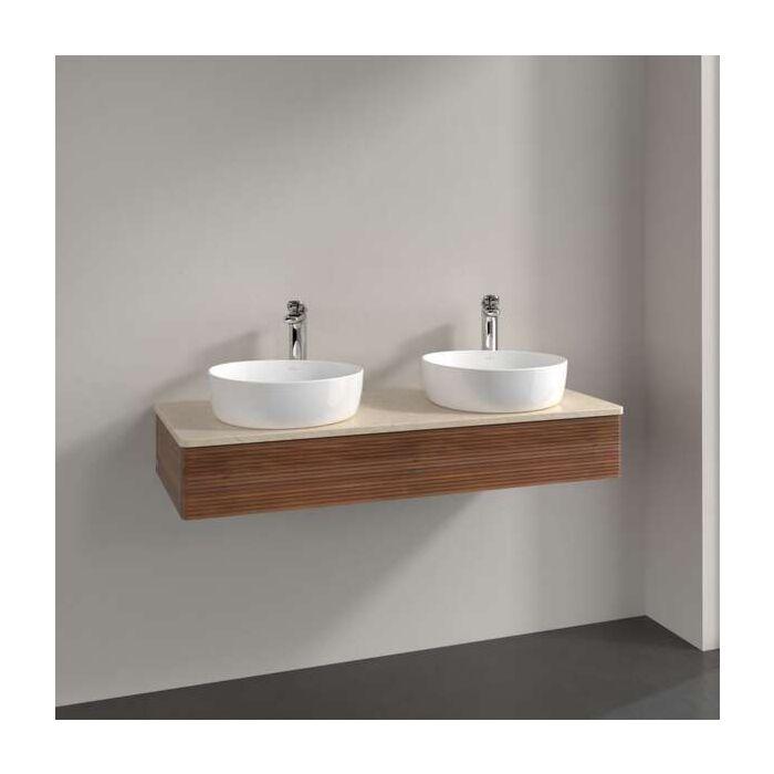 Villeroy Und Boch Antao Waschtisch-Unterschrank K13113HM 120X19X50Cm, Waschbeckenplattenfarbe Botticino, Warm Walnut