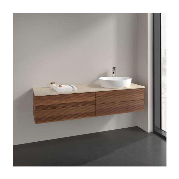 Villeroy Und Boch Antao Waschtisch-Unterschrank K27113HM 160X36X50Cm, Waschbeckenplattenfarbe Botticino, Warm Walnut