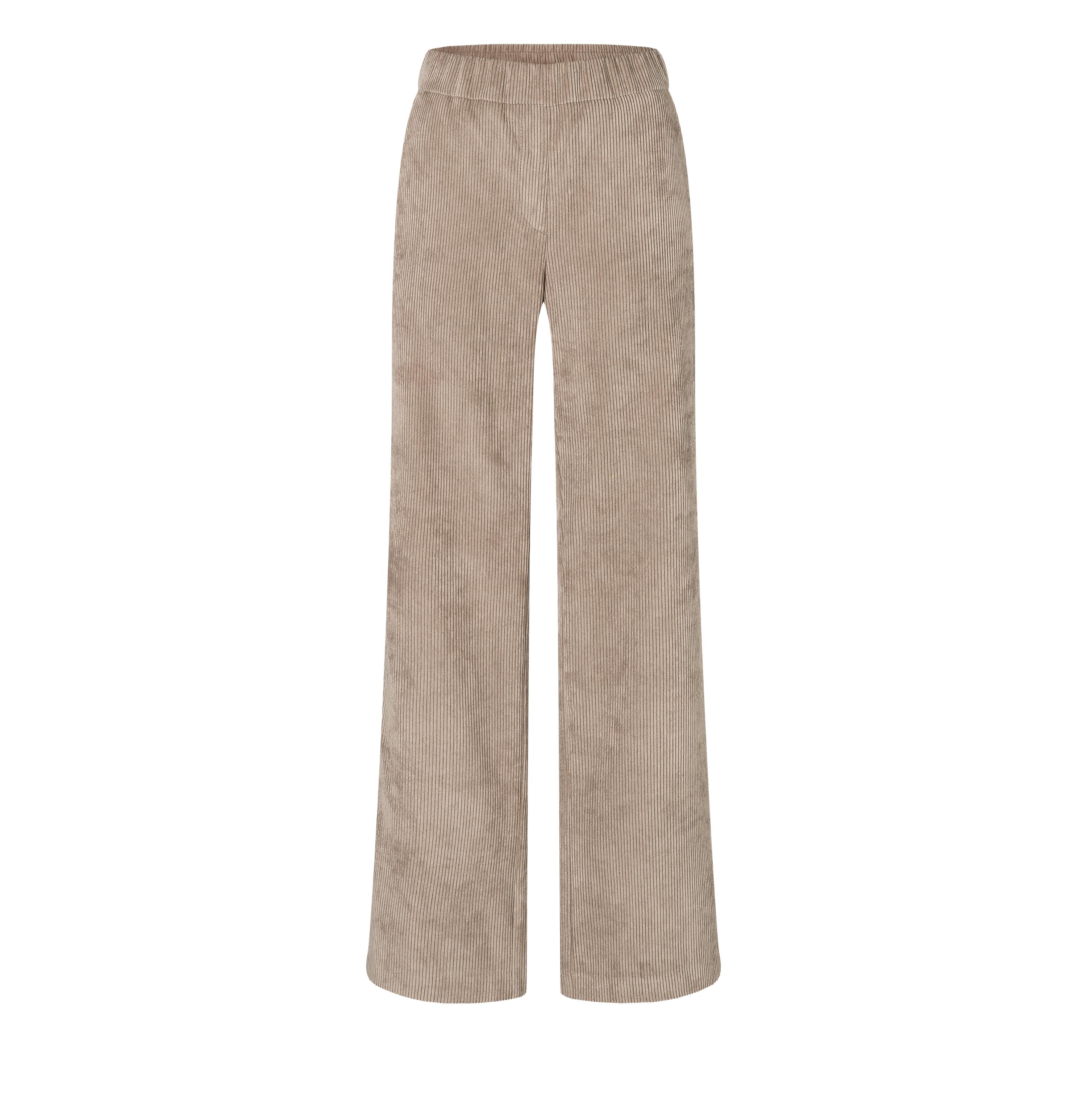 Cordhose Mac "Chiara", Damen, Gr. 44, LäNge 32, Beige (Oxide Braun), Web, Obermaterial: 90% Polyester, 8% Polyamid, 2% Elasthan, Loose Fit Lang, Hosen Cordhose, Mit Weitem Bein