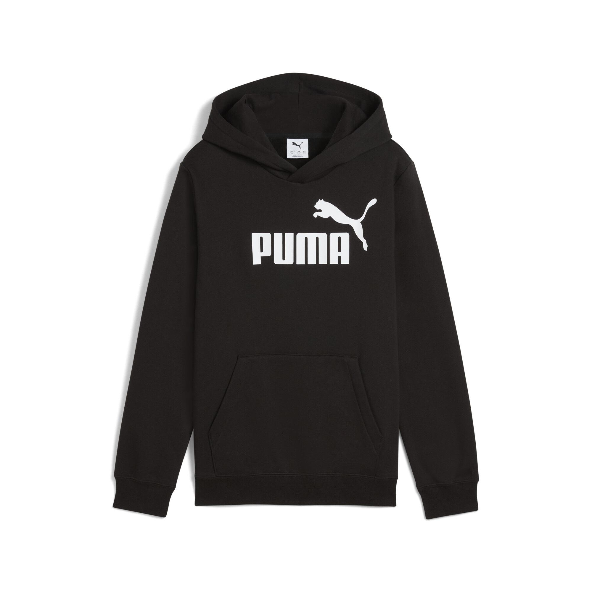 Hoodie Puma "Ess No. 1 Logo Fleece-Hoodie Jungen", Jungen, Gr. 152, Schwarz, Obermaterial: 34% Polyester, 66% Baumwolle. Kapuzenfutter: 100% Baumwolle. Rippe: 3% Elasthan, 97% Baumwolle, Normal, Sweatshirts Hoodie