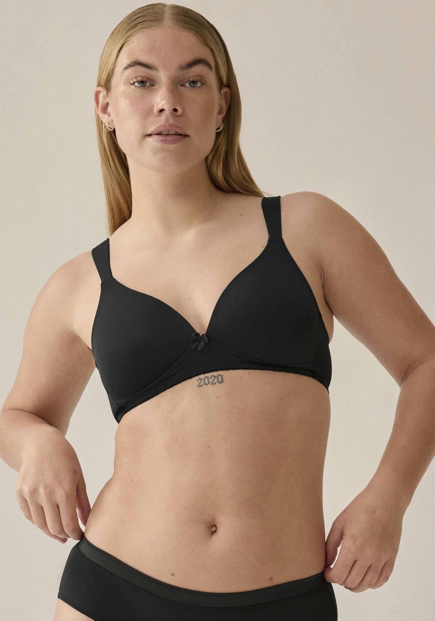 Soft-Bh Naturana "Soft Cup", Damen, Gr. 95, Cup C, Schwarz, Obermaterial: 89% Polyamid, 11% Elasthan. Futter: 100% Polyester, Unifarben, Bequem, Bhs Soft-Bh, Nahtlose Schalen-Cups, Wattiert, Ohne BüGel, Topseller