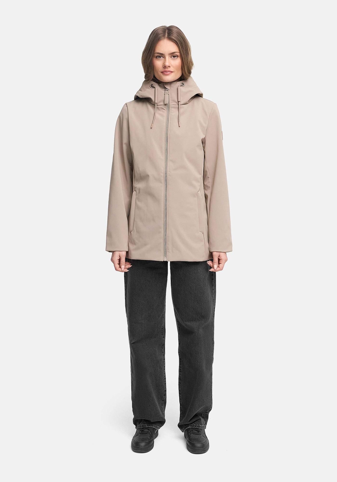 Outdoorjacke Marikoo "Minaa", Damen, Gr. L, Taupe Grau, Obermaterial: 100% Polyester. Futter: 100% Polyester. Wattierung: 100% Polyester. ÄRmelfutter: 100% Polyester, Jacken Outdoorjacke, Sportliche Outdoorjacke Mit Kapuze Und HochschließEnden Kragen