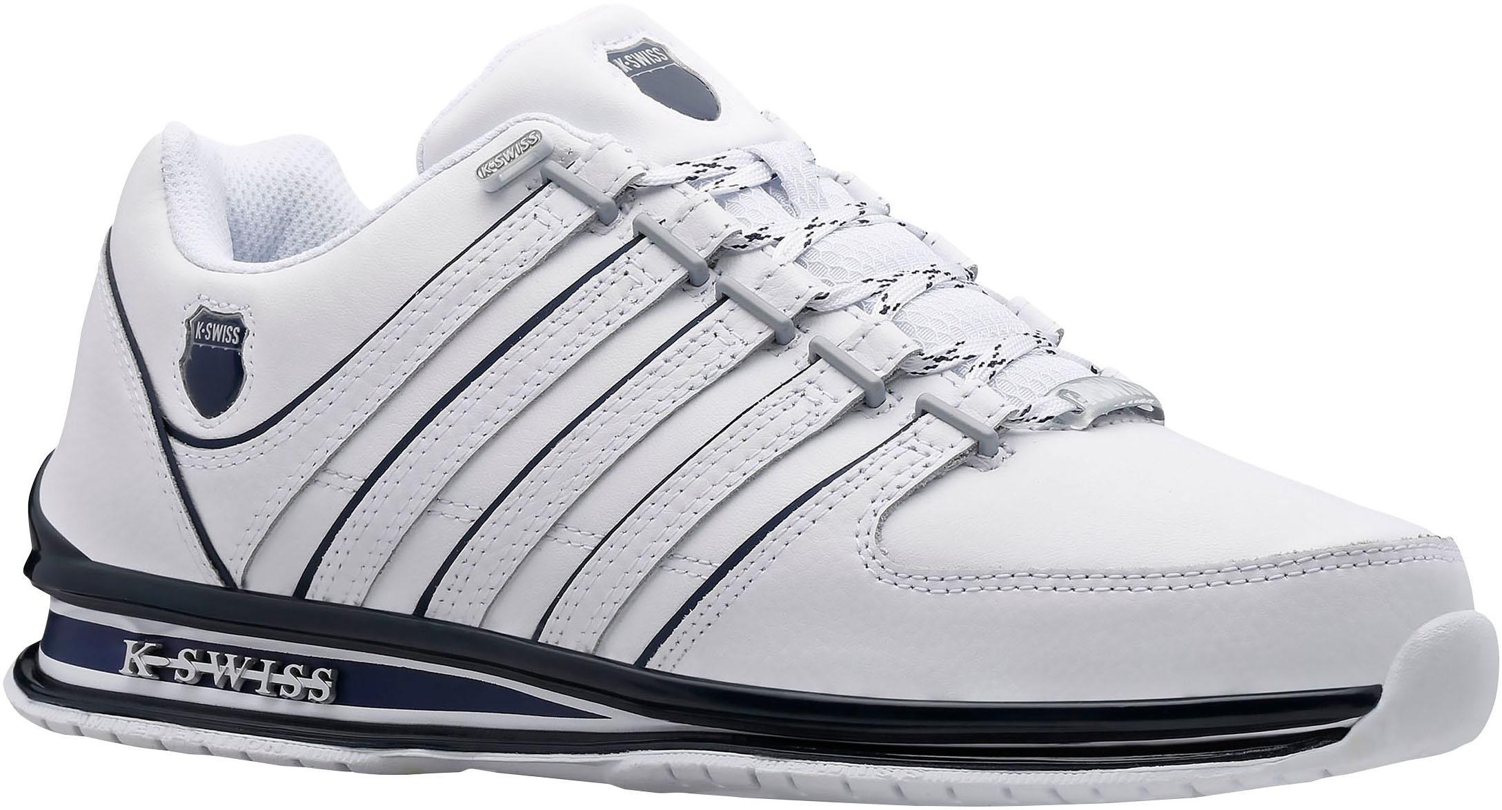 Sneaker K-Swiss "Rinzler", Herren, Gr. 47, Blau (Weiß, Navy), Leder, Schuhe Sneaker