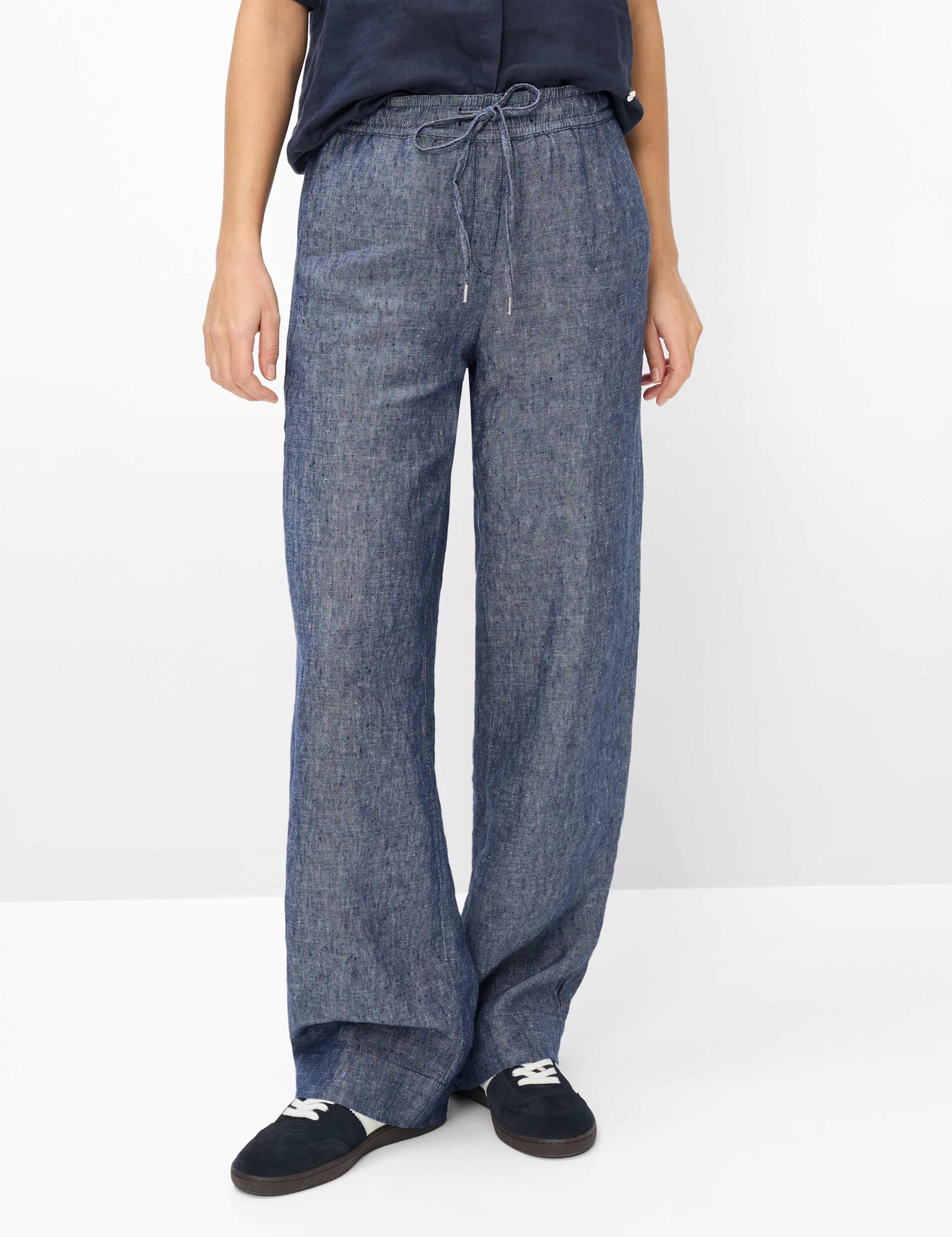 Brax Damen Marlenehose Style Farina Indigo Mood, Blau, Gr. 36K