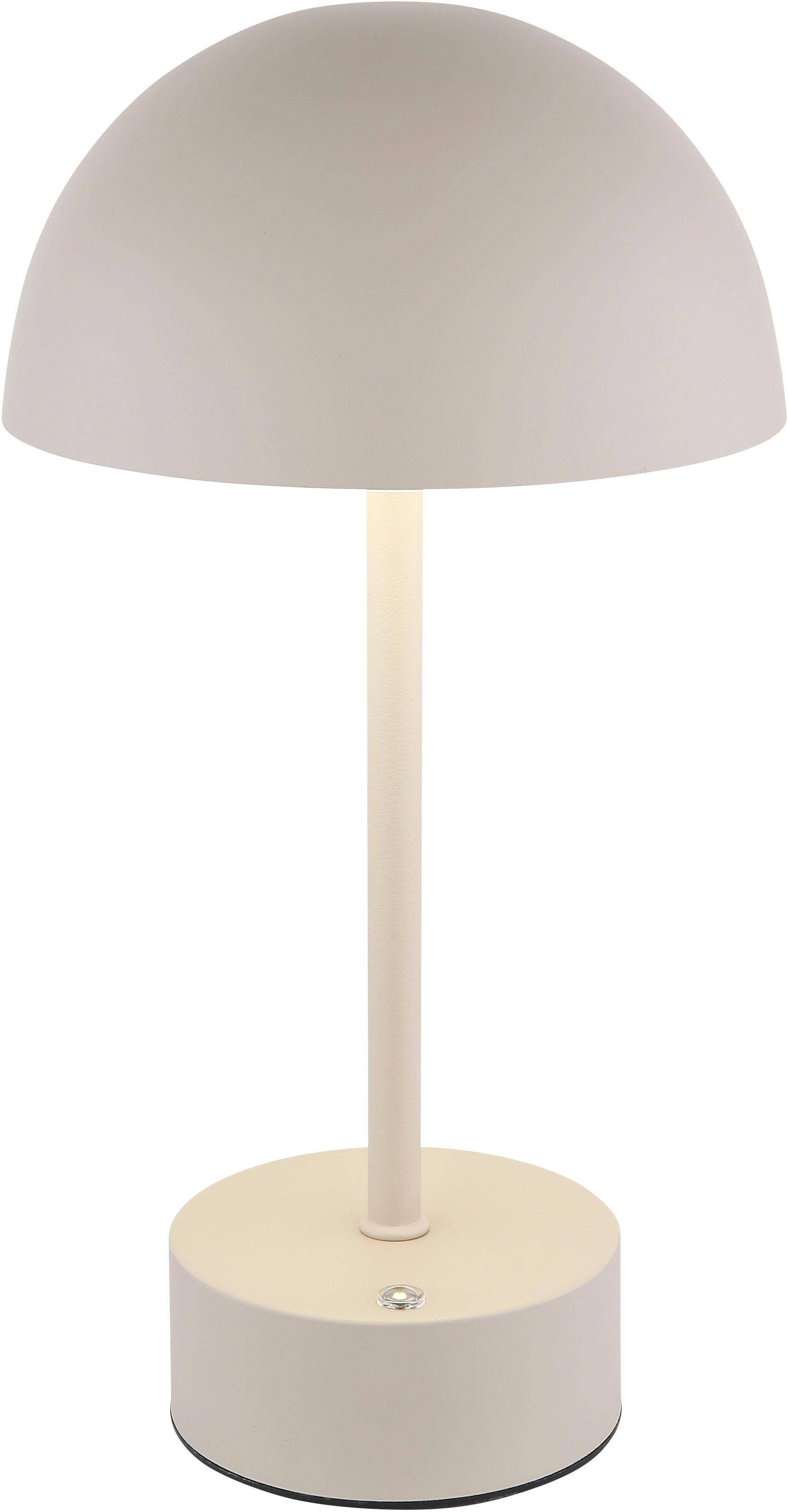OTTO HOME LED Tischleuchte "Briia - Akku Tischleuchte mit CCT", beige (sandfarben), 1, Ø 16cm H: 28cm, 1 Stk., Leuchten, Touchdimmer, CCT, USB, Akkulampe, dimmbar, warmweiß - kaltweiß, LED Tischleuchte