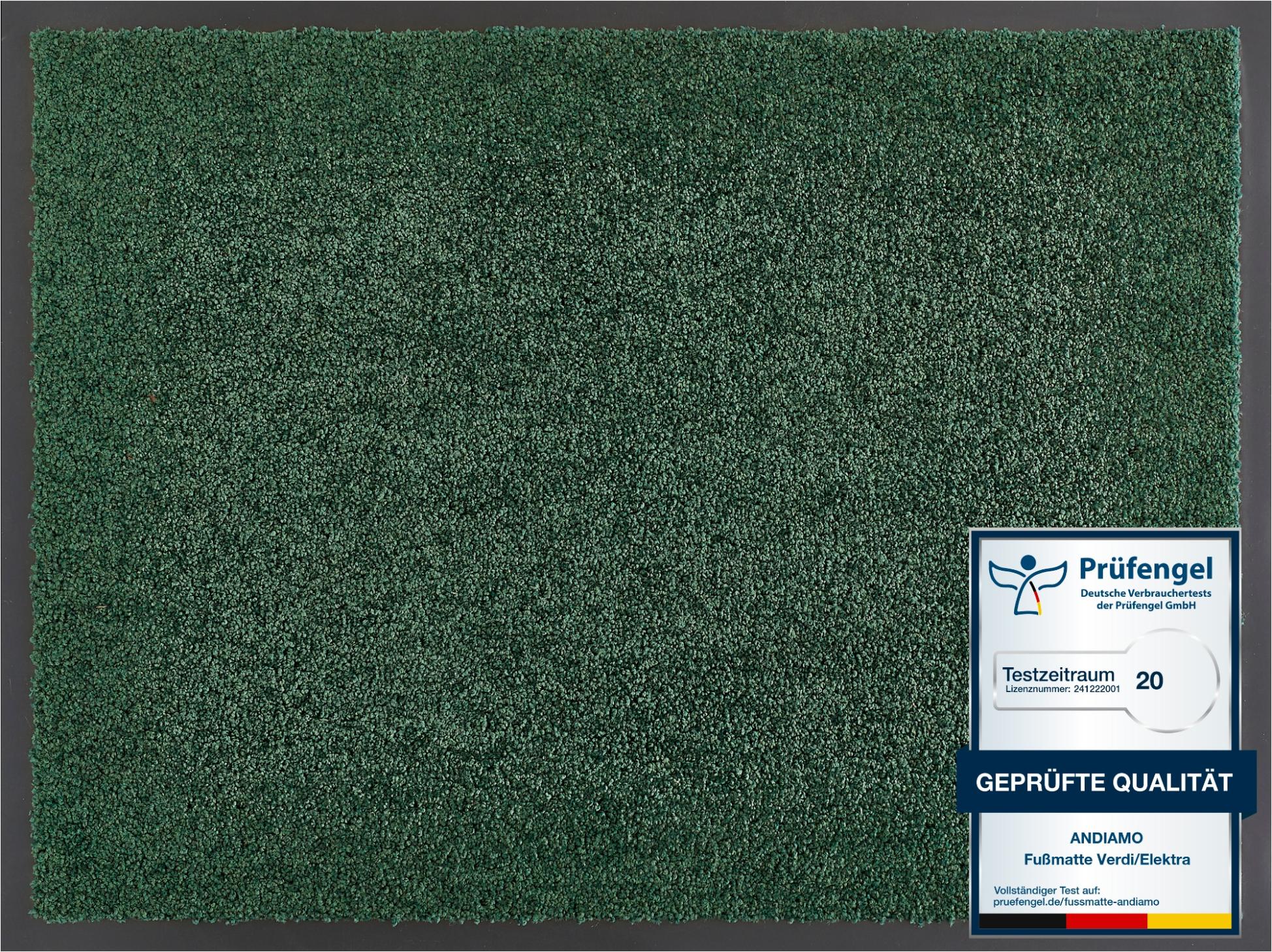 Fußmatte ANDIAMO "Verdi, Made in Netherlands", grün, B:60cm H:6mm L:90cm, Kunstfaser, Teppiche, Fußmatte, Schmutzfangmatte, Eingangsmatte, rutschfest, strapazierfähig