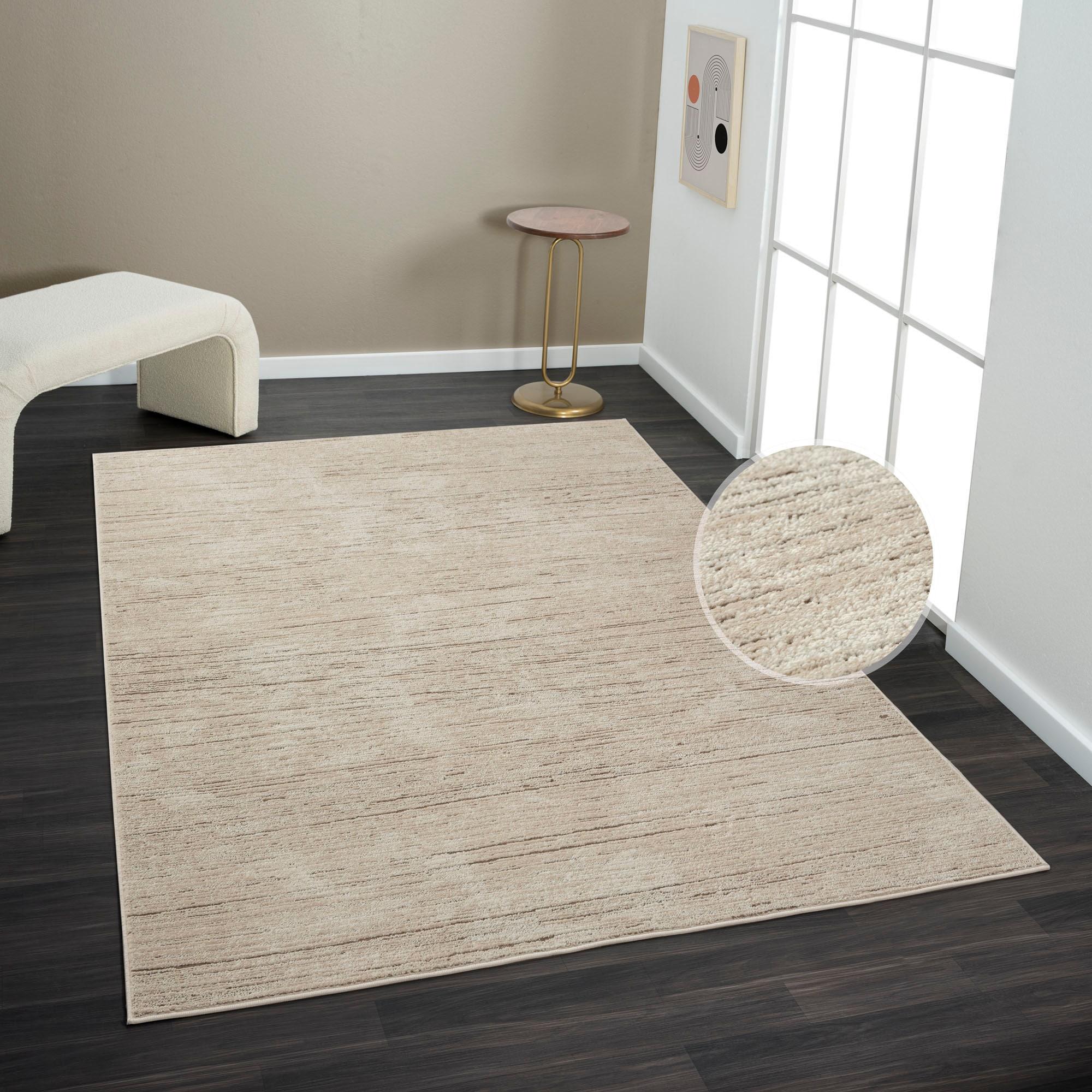 Teppich OTTO HOME "Gael" Gr. 4, braun, B:160cm H:9mm L:230cm, Kunstfaser, Teppiche, Teppich, dezenter Glanz, Schrumpf-Garn-Effekt, im Vintage-Look, dichte Qualität