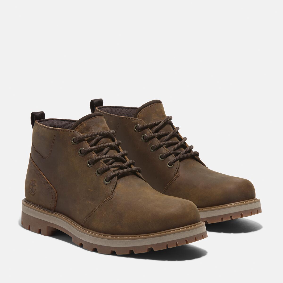 Schnürboots TIMBERLAND "BRITTON ROAD MID LACE UP WATERPROOF CHUKKA BOOT", Herren, Gr. 43, braun (rust full grain), Leder, Synthetik, Schuhe Schnürboots, Winterstiefel, Schnürstiefel, Winterschuhe, wasserdicht