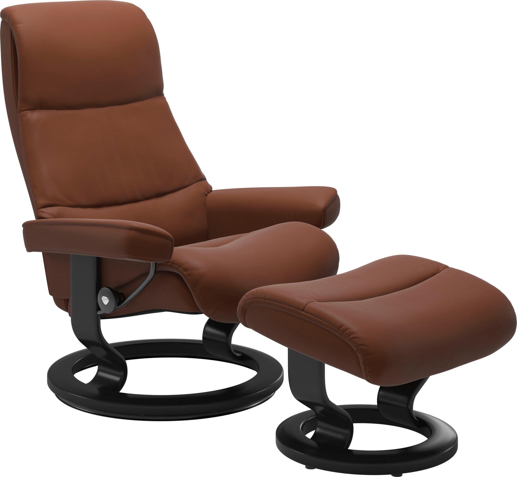 Relaxsessel STRESSLESS "View", braun (copper paloma), B:82cm H:108cm T:81cm, Leder BATICK: BATICK ist ein leicht korrigiertes, durchgefärbtes und genarbtes Möbelleder, bei dem die meisten Unebenheiten und Spuren in der Regel entfernt wurden.;Leder PALOMA: PALOMA ist ein durchgefärbtes Semianilin-Möbelleder mit natürlicher Narbung.;ROHLEDER Stoff Q2 FARON: Ein fester zuverlässiger Bouclé mit einem