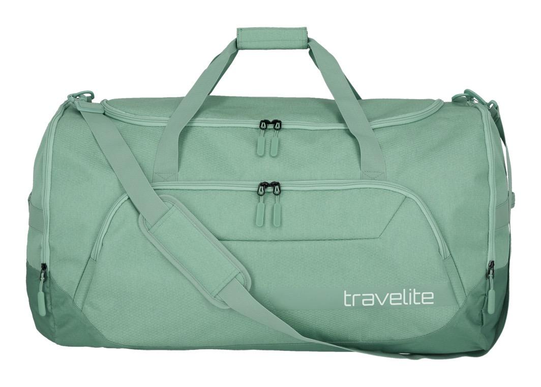 Reisetasche TRAVELITE "KICK OFF, verschiedene Größen und Farben", Damen, Gr. B/H/T: 70cm x 40cm x 43cm, grün (salbei), Polyester, unifarben, Taschen Reisetasche, Reisegepäck Sporttasche Freizeittasche mit Aufsteckfunktion