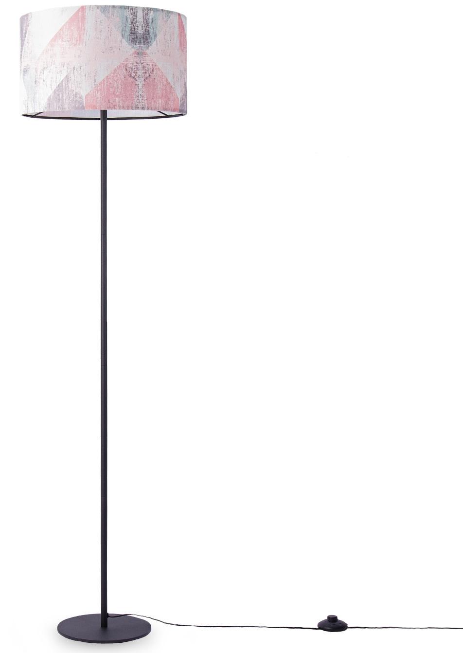 PACO HOME Stehlampe "Mero 102", weiß, 1, Ø 38cm H: 144cm, Leuchten, Standleuchte Wohnzimmer Schlafzimmer E27 Hell Pastell Vintage, Stehlampe