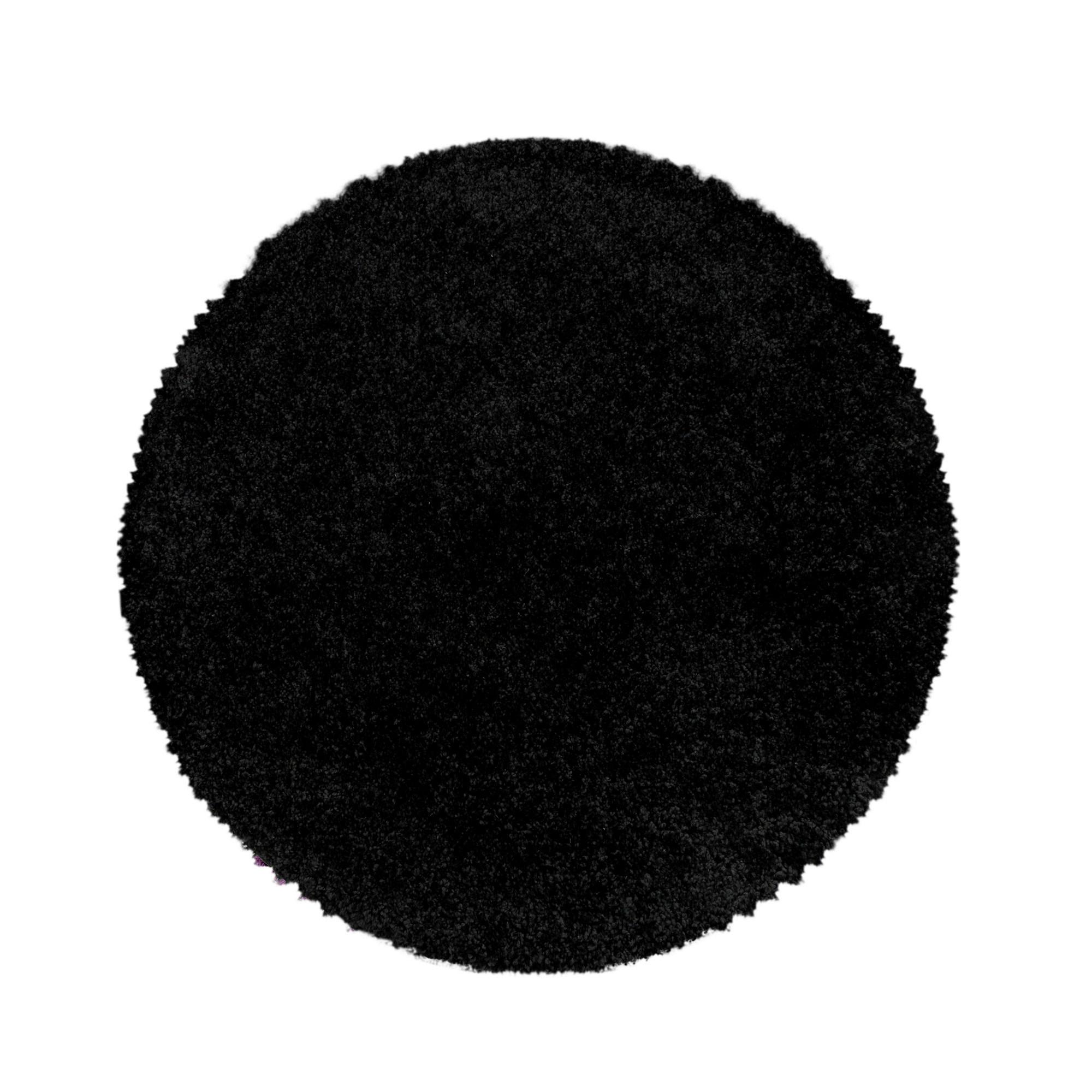 Hochflorteppich Sydney 3000 Schwarz Ø Ca. 200Cm
