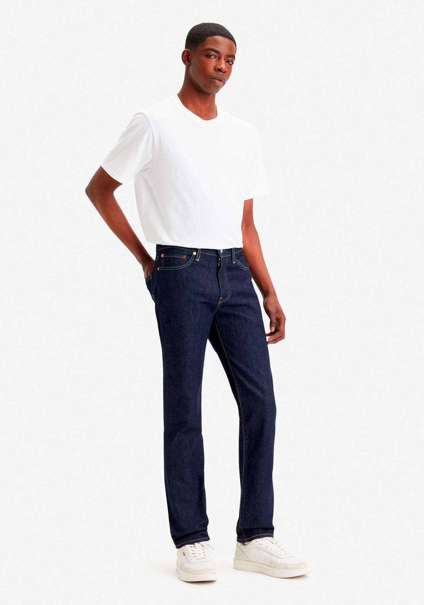 Slim-Fit-Jeans Levi's "511 Slim", Herren, Gr. 36, LäNge 30, Blau (Rockcod), Denim/Jeans, Obermaterial: 98% Baumwolle, 2% Elasthan, Skinny Fit KnöChellang, Jeans Slim-Fit-Jeans, Mit Stretch