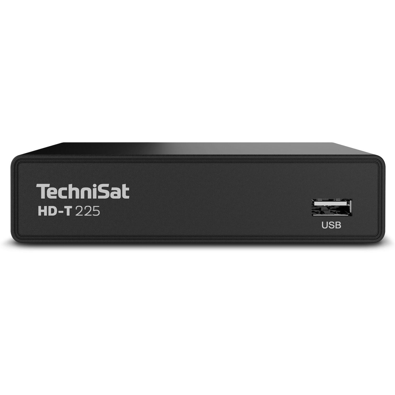 TechniSat HD-T 225 - DVB T2 HD Receiver (HDTV, USB, HDMI, SCART, 12 V tauglich)