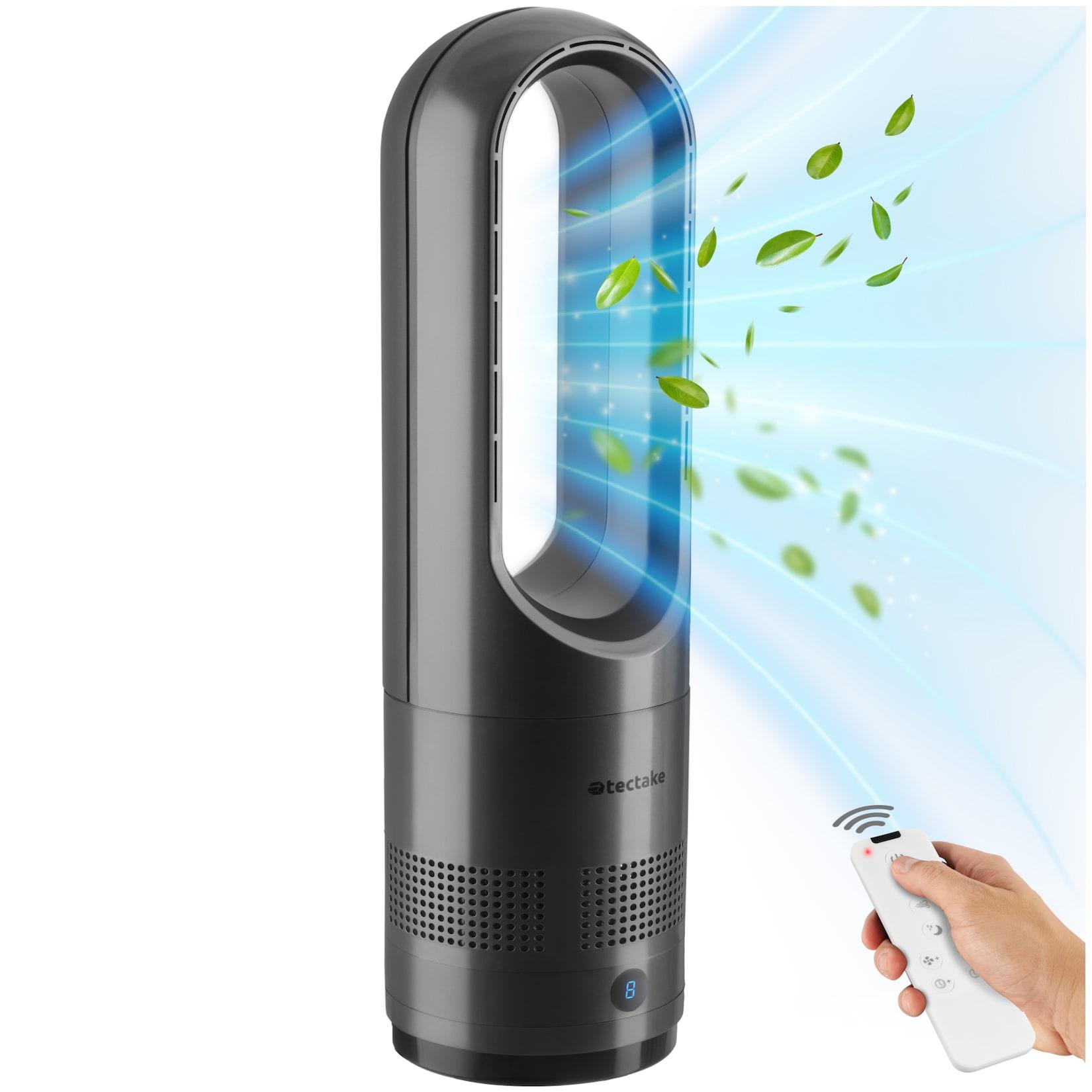 tectake® Turmventilator, 80° Oszillation, 20 W, mit Timer-Funktion, 14,5 x 55,5 cm, inklusive Fernbedienung