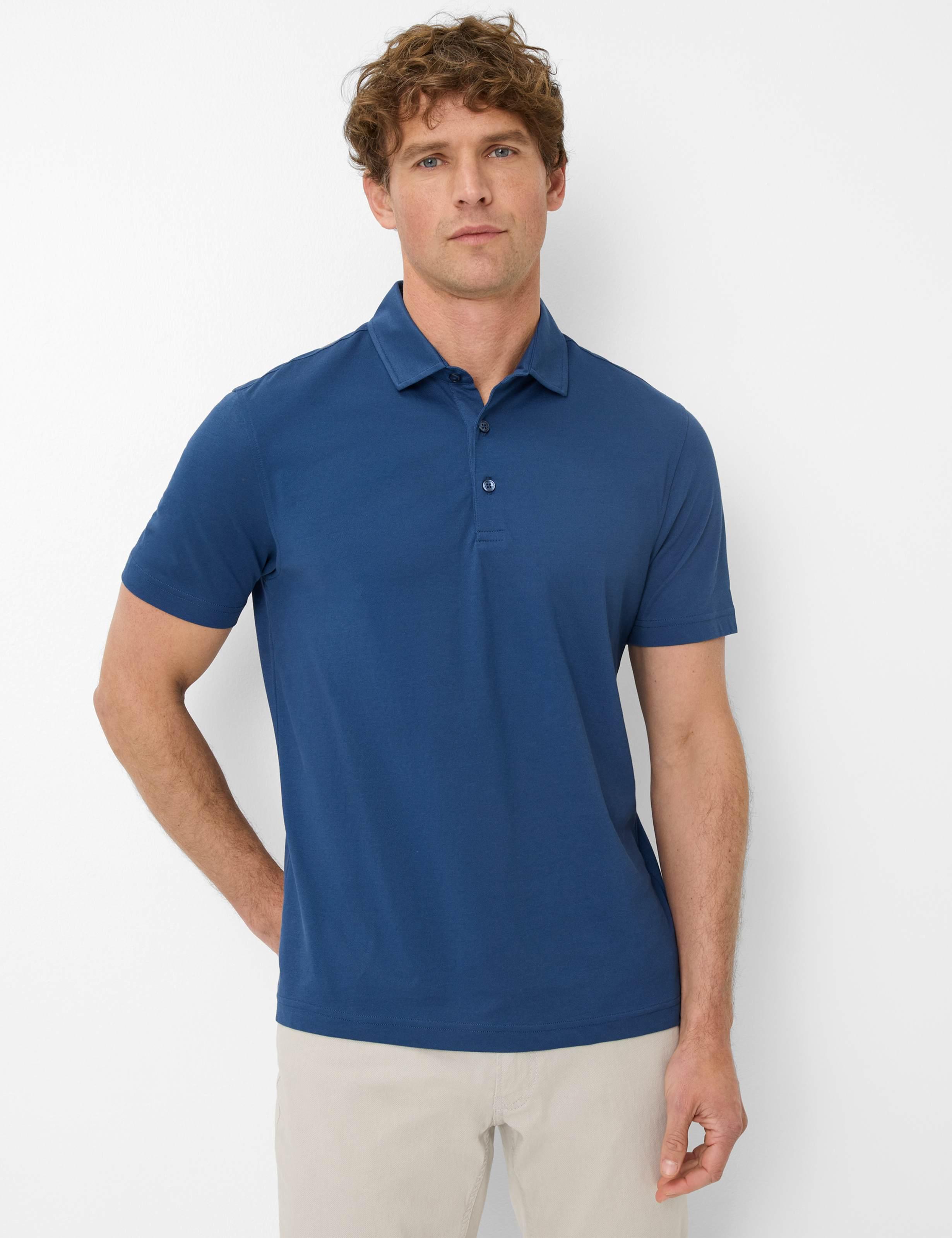 Brax Herren Polo Style PEPE cove, Blau, Gr. 6XL