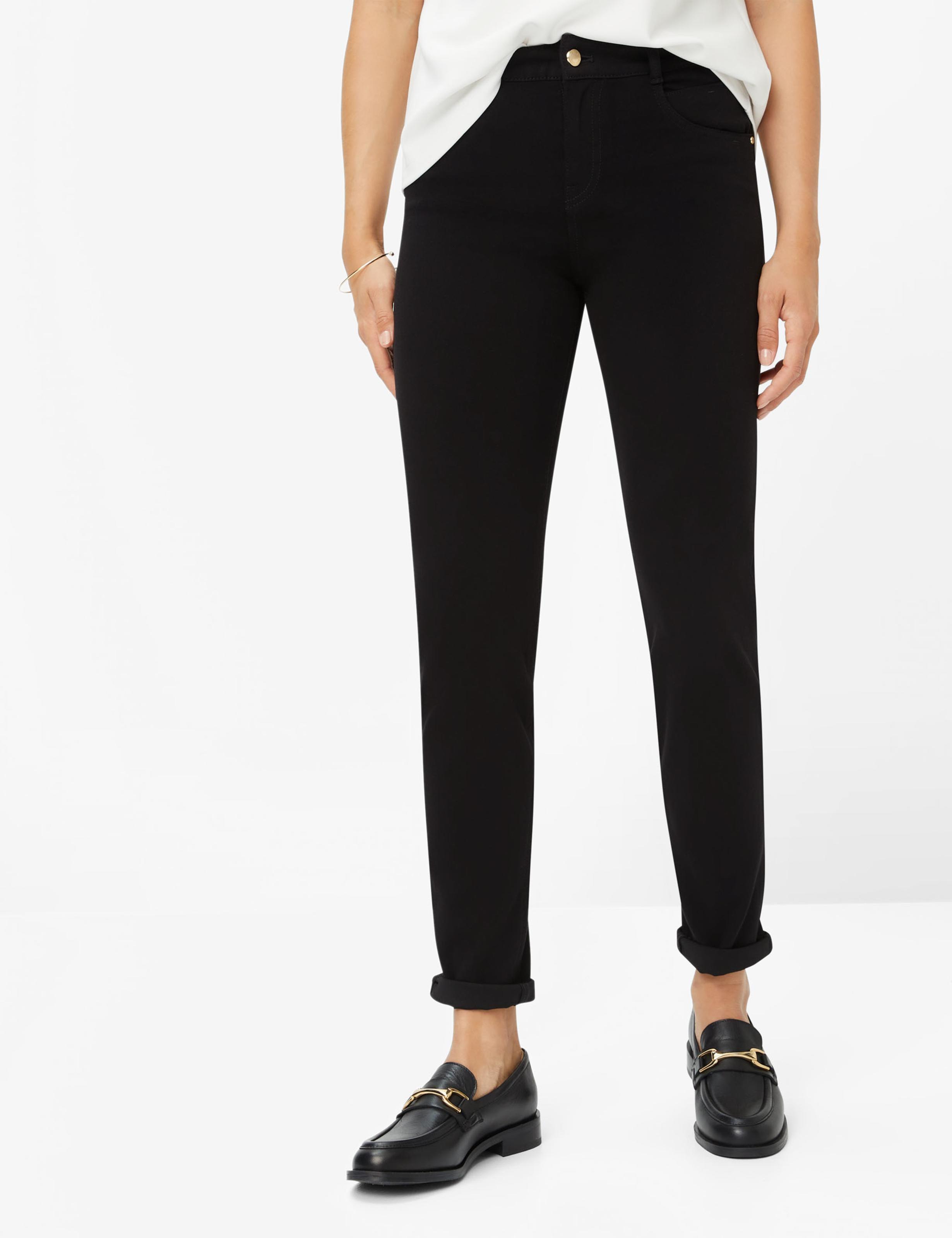 5-Pocket-Jeans Brax "Style Shakira", Damen, Gr. 46K (23), KurzgrößEn, Schwarz, Denim/Jeans, 51% Baumwolle, 35% Polyester, 11% Viskose, 3% Elasthan, Slim Fit, Jeans 5-Pocket-Jeans