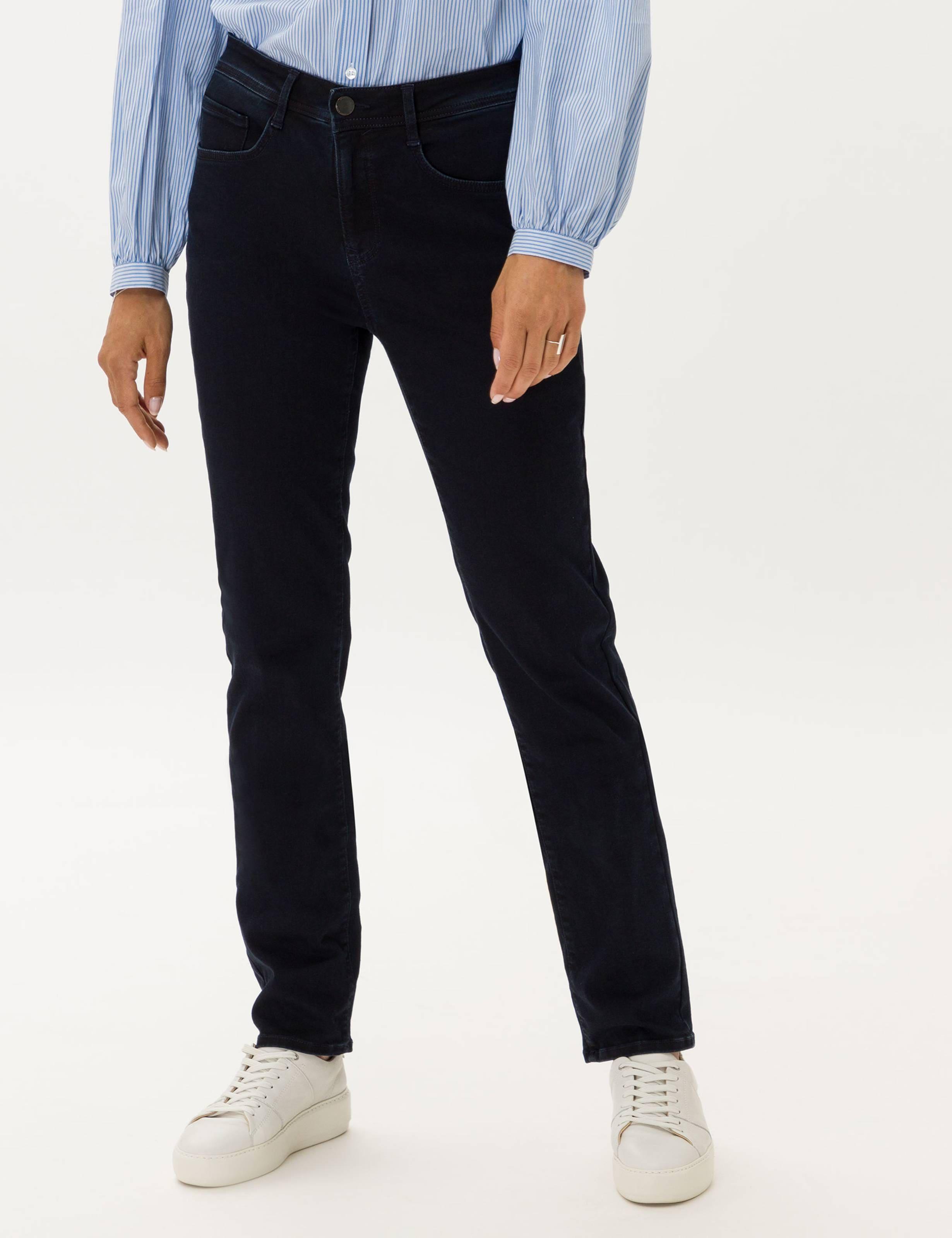 5-Pocket-Jeans Brax "Style Mary", Damen, Gr. 48K (24), KurzgrößEn, Blau (Dunkelblau), Denim/Jeans, 96% Baumwolle, 4% Elasthan, Regular Fit, Jeans 5-Pocket-Jeans