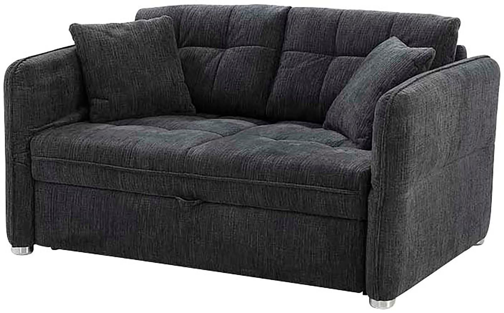 Schlafsofa JOCKENHÖFER GRUPPE "Leon, B: 147 - 187 cm, Liegefl. 120 - 160x200 cm, Breite wählbar", schwarz (schwarz 443, 06), B:147cm T:105cm, Korpus: 100% Polyester;Kissen: 100% Polyester, Sofas, Schlafsofa, mit Bettfunktion & Zierkissen, in 3 Breiten