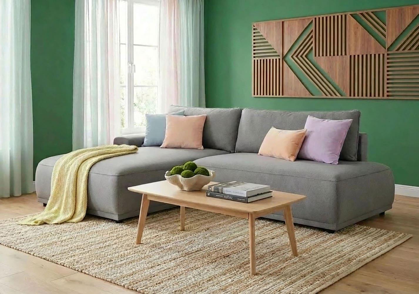 Ecksofa TRENDMANUFAKTUR "Fordon II, Schlafsofa mit Bettkasten, Couch in L-Form, Breite 250 cm", grau (anthrazit), B:250cm H:82cm T:167cm, 100% Polyester, Sofas, Ecksofa, in Struktur LUMOS, 3D-Effekt, anthrazit, Armlehne links