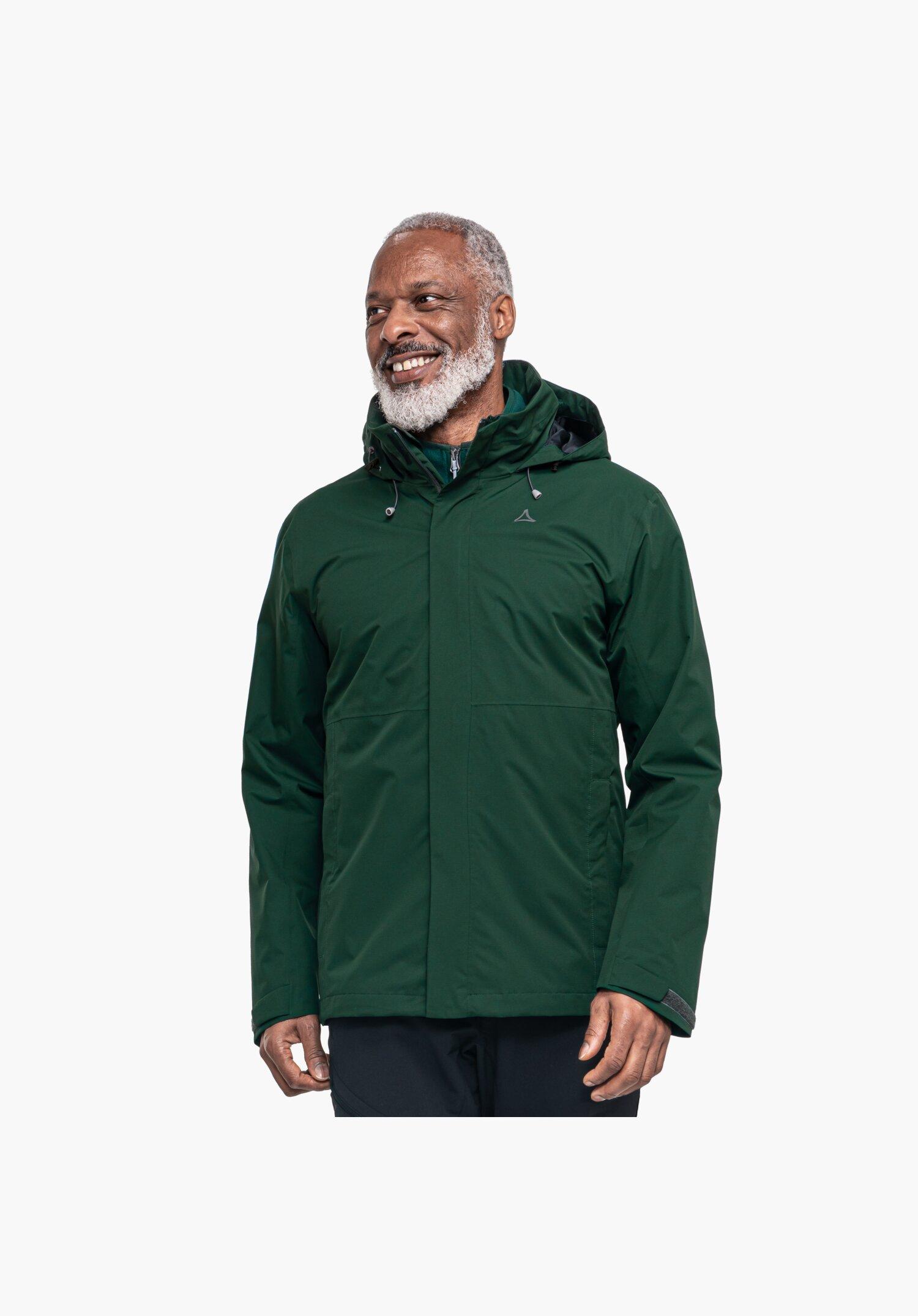 Regenjacke SCHÖFFEL "Jacket Gmund M", Herren, Gr. 62, grün, Obermaterial: 100% Polyester. Futter: 100% Polyester, normal, Jacken Regenjacke