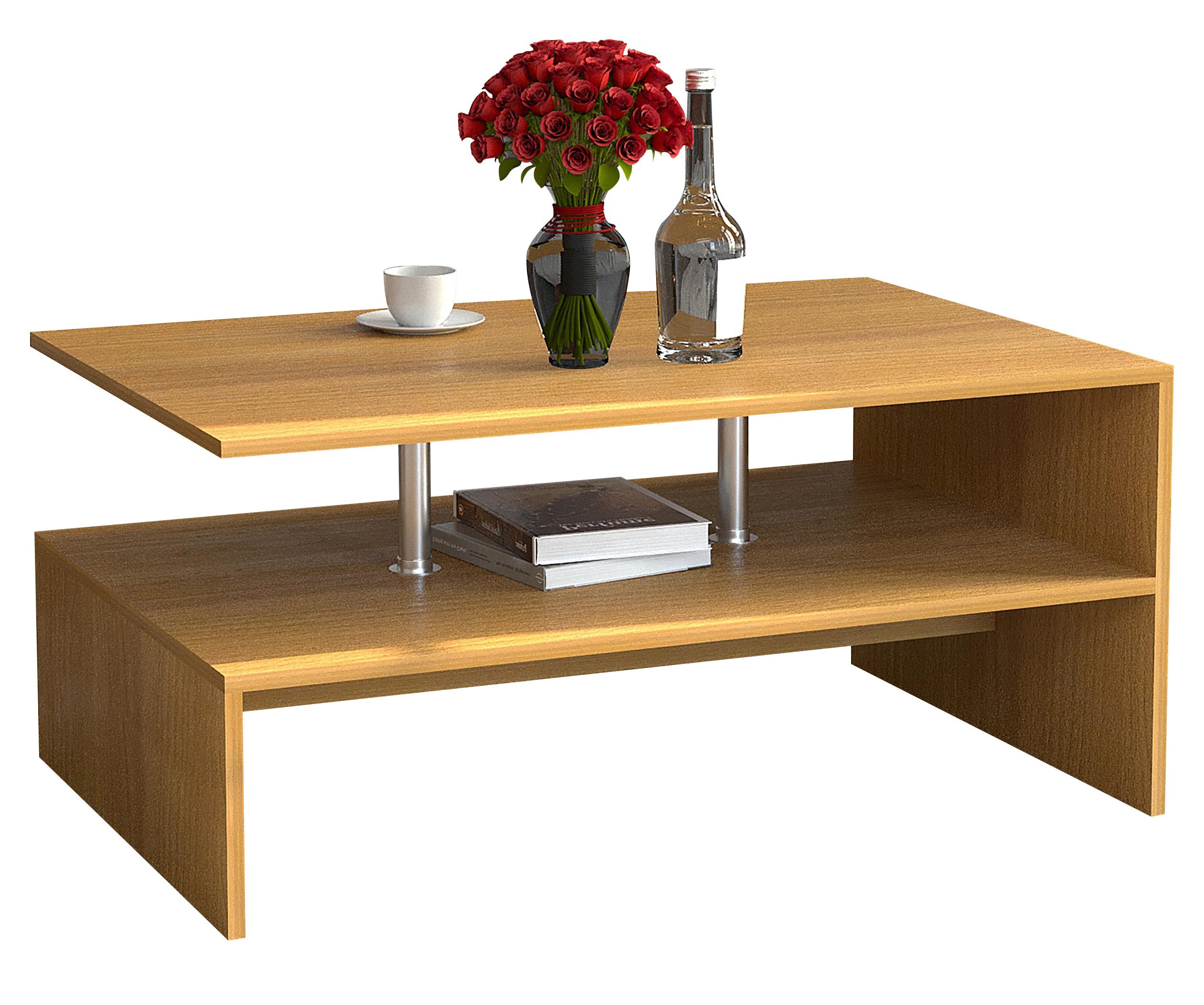 Couchtisch Vcm "Holz Sofatisch Couchtisch Wohnzimmertisch Maliso L", Braun (Buche), B:90Cm T:60Cm, Tische, Couchtisch