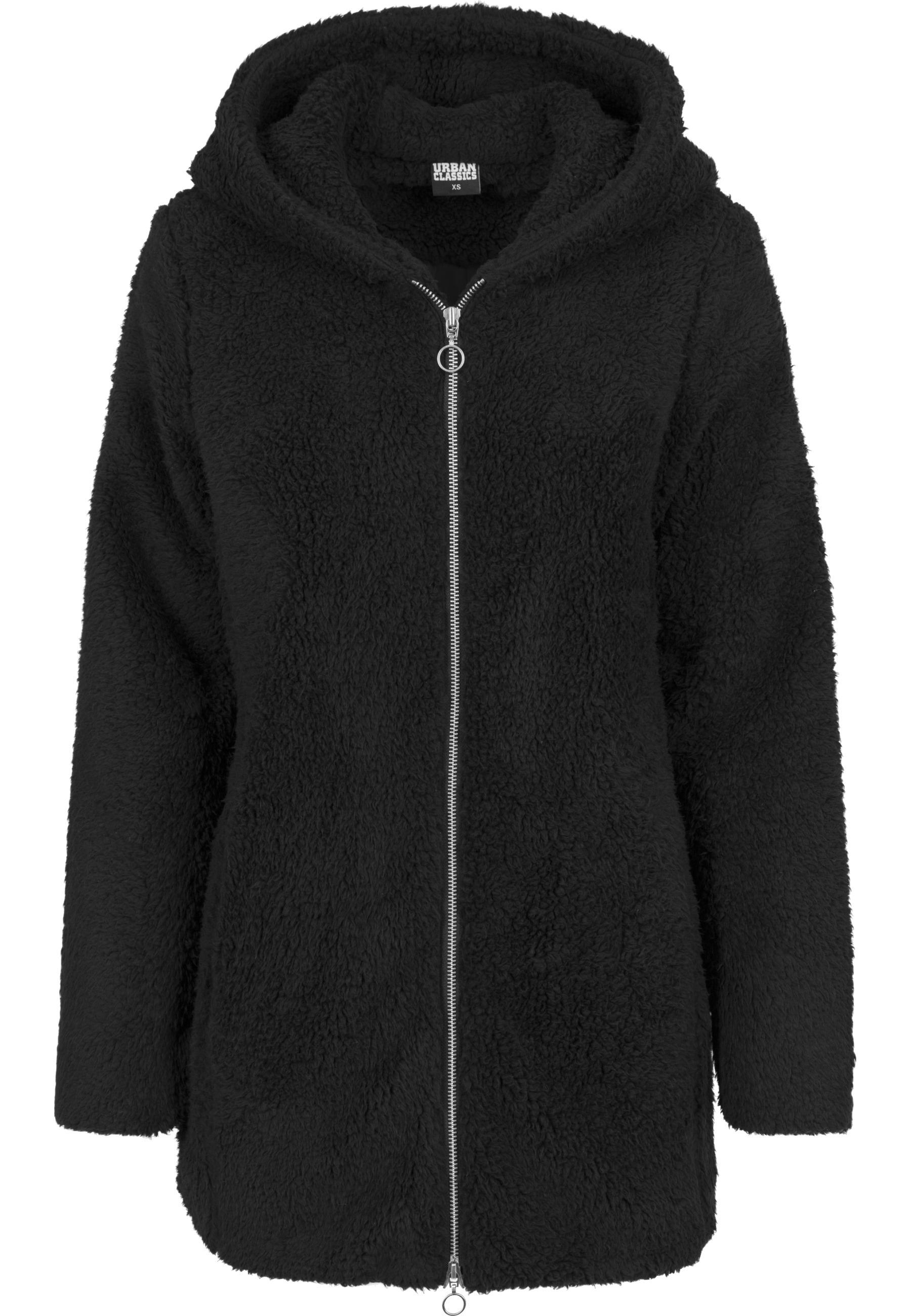 Allwetterjacke Urban Classics "Urban Classics Damen Ladies Sherpa Jacket", Damen, Gr. S, Schwarz, 100% Polyester, Unifarben, Normal, Ohne Ausschnitt, Jacken