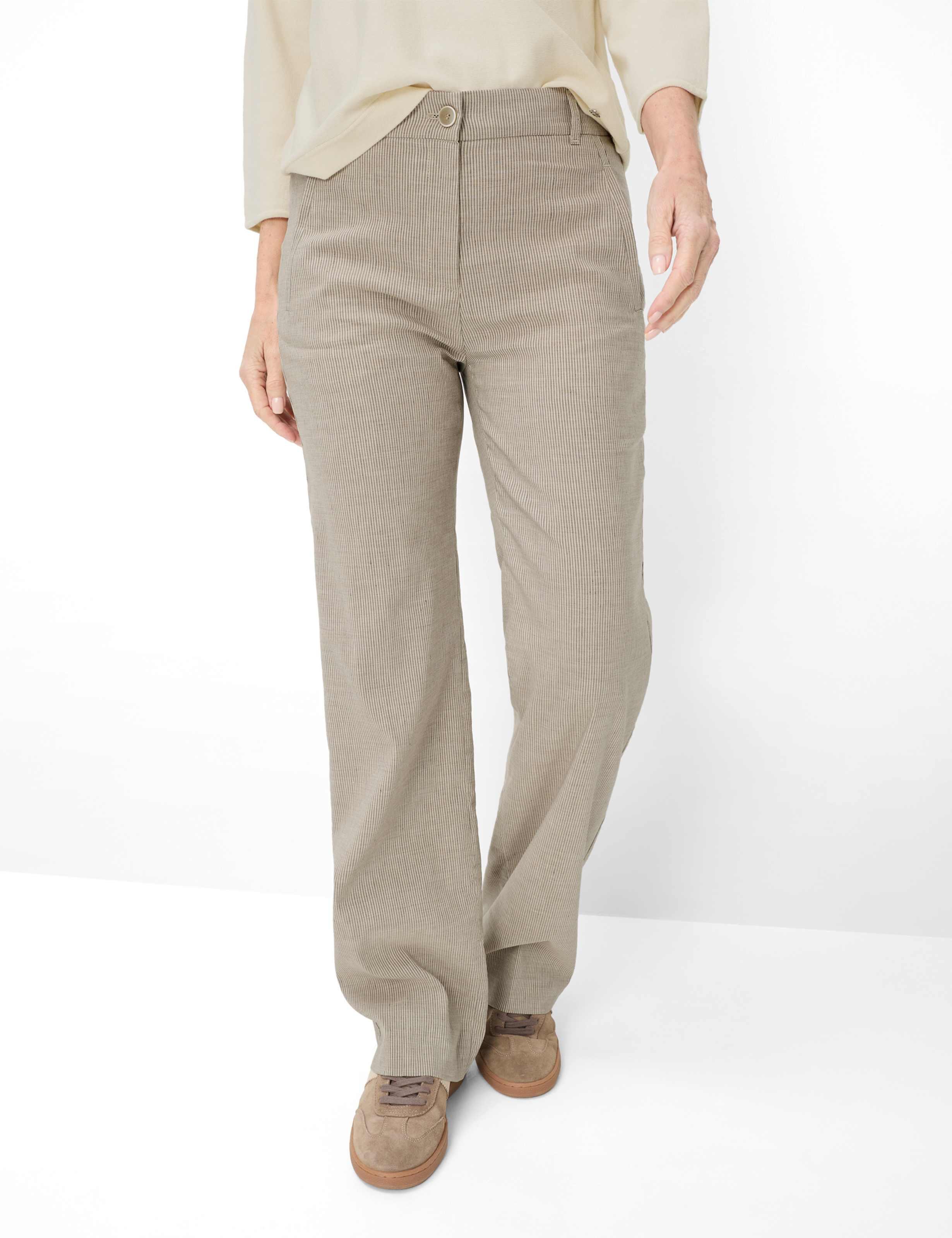 Raphaela by Brax Damen Marlenehose Style PEGGY FLARED SAND, Beige, Gr. 40K