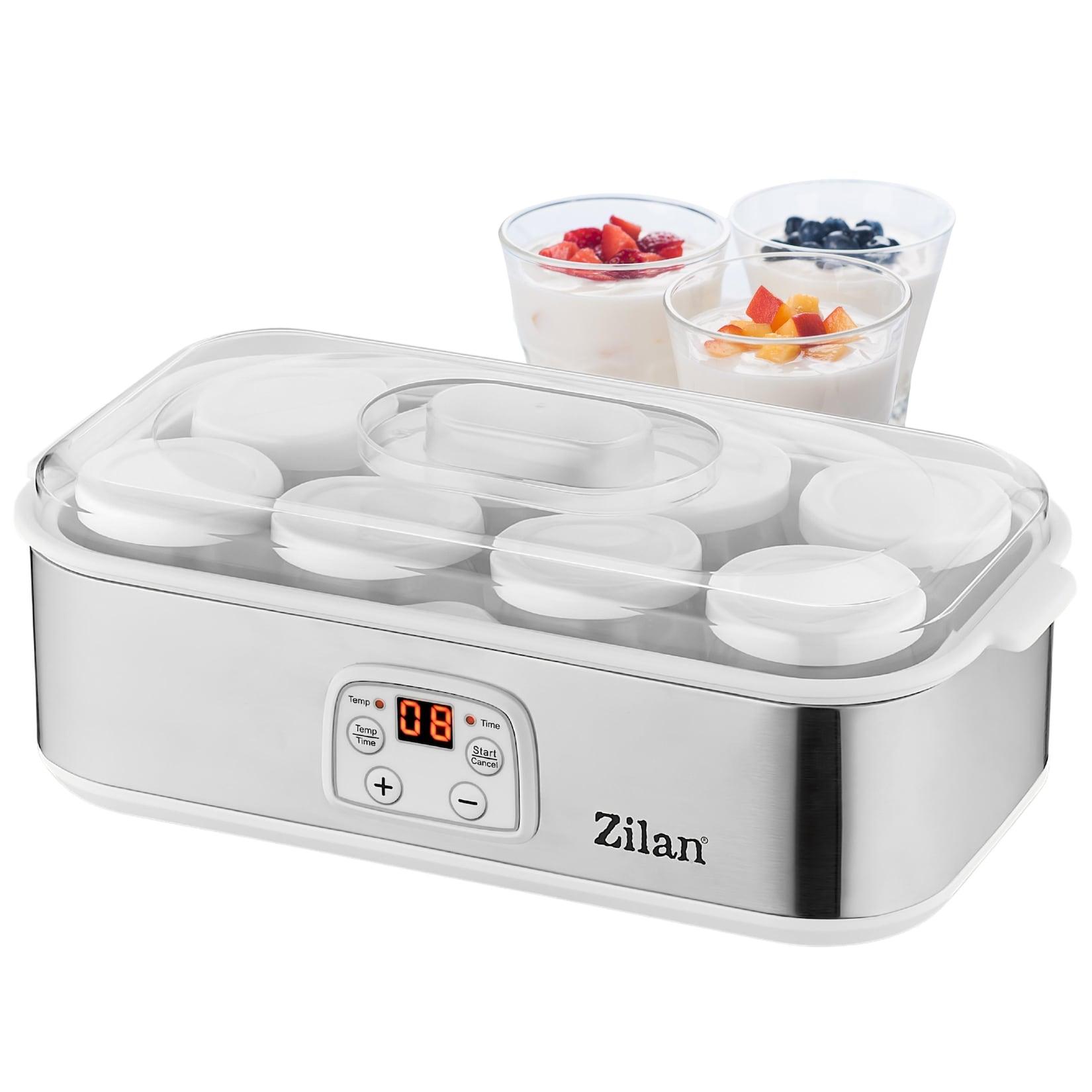 Zilan Joghurt Maker Joghurtbereiter 1.44 Liter 8 Glasflaschen á 180 ml Digitales Display
