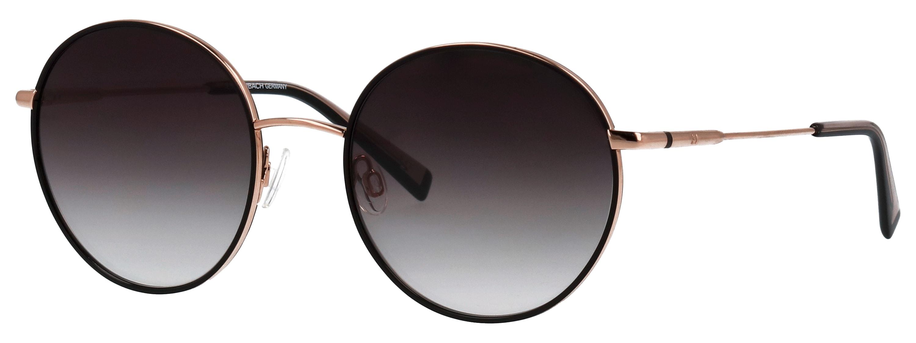 Sonnenbrille Humphrey´S Eyewear "Modell 585357", Damen, Gold, Schwarz, Matt, Metallic, Sonnenbrillen Sonnenbrille, Form Rundo, Logoschriftzug Auf BüGel, Kombifassung