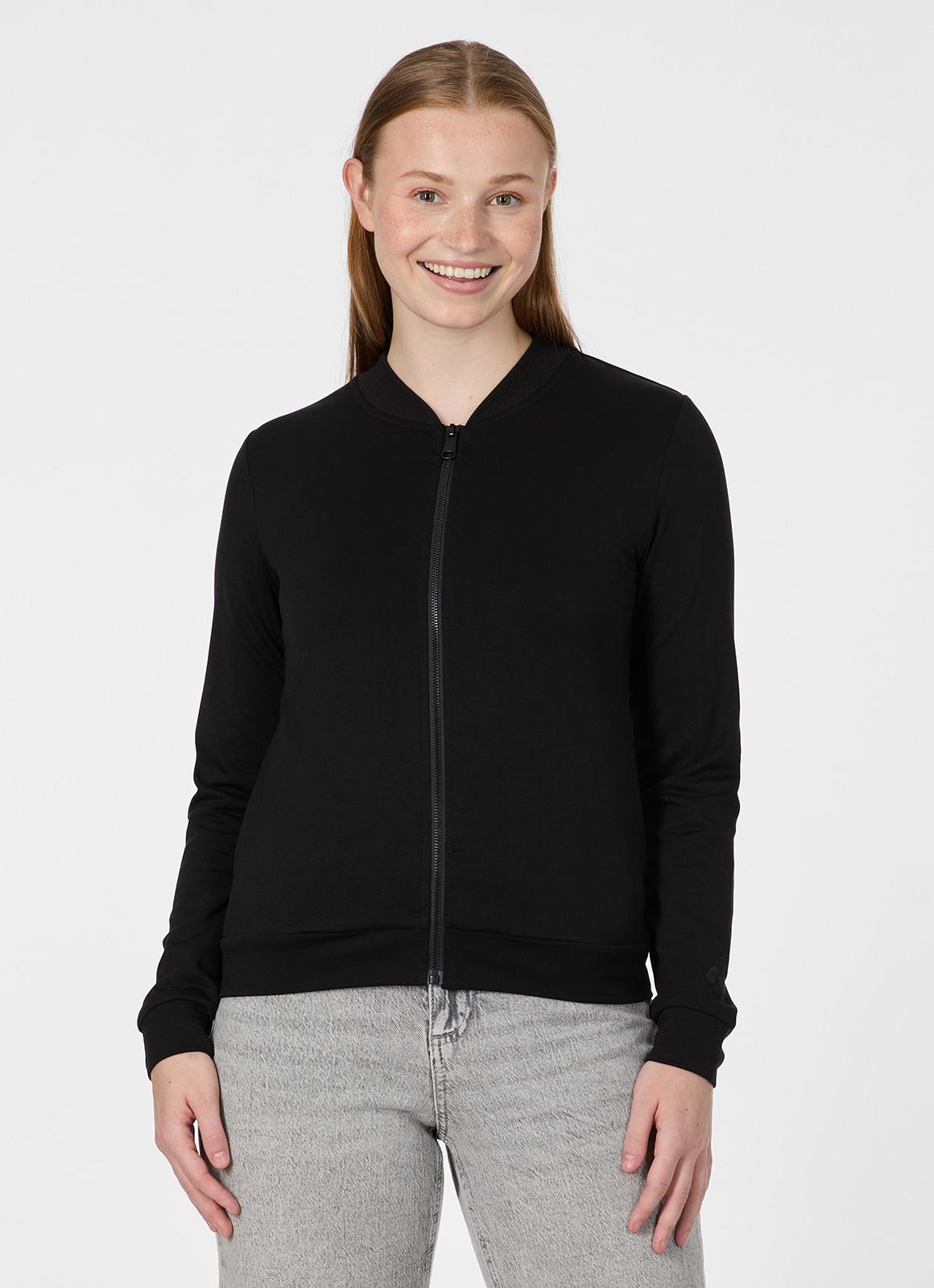 Sweatjacke Ragwear "Keniane", Damen, Gr. S, Schwarz, Sweatware, Obermaterial: 67% Polyester, 28% Viskose, 5% Elasthan, Unifarben, Normal, Rundhals, Sweatjacken Sweatjacke, Unbrushed Mit Viskoseanteil FüR Sportives Finish
