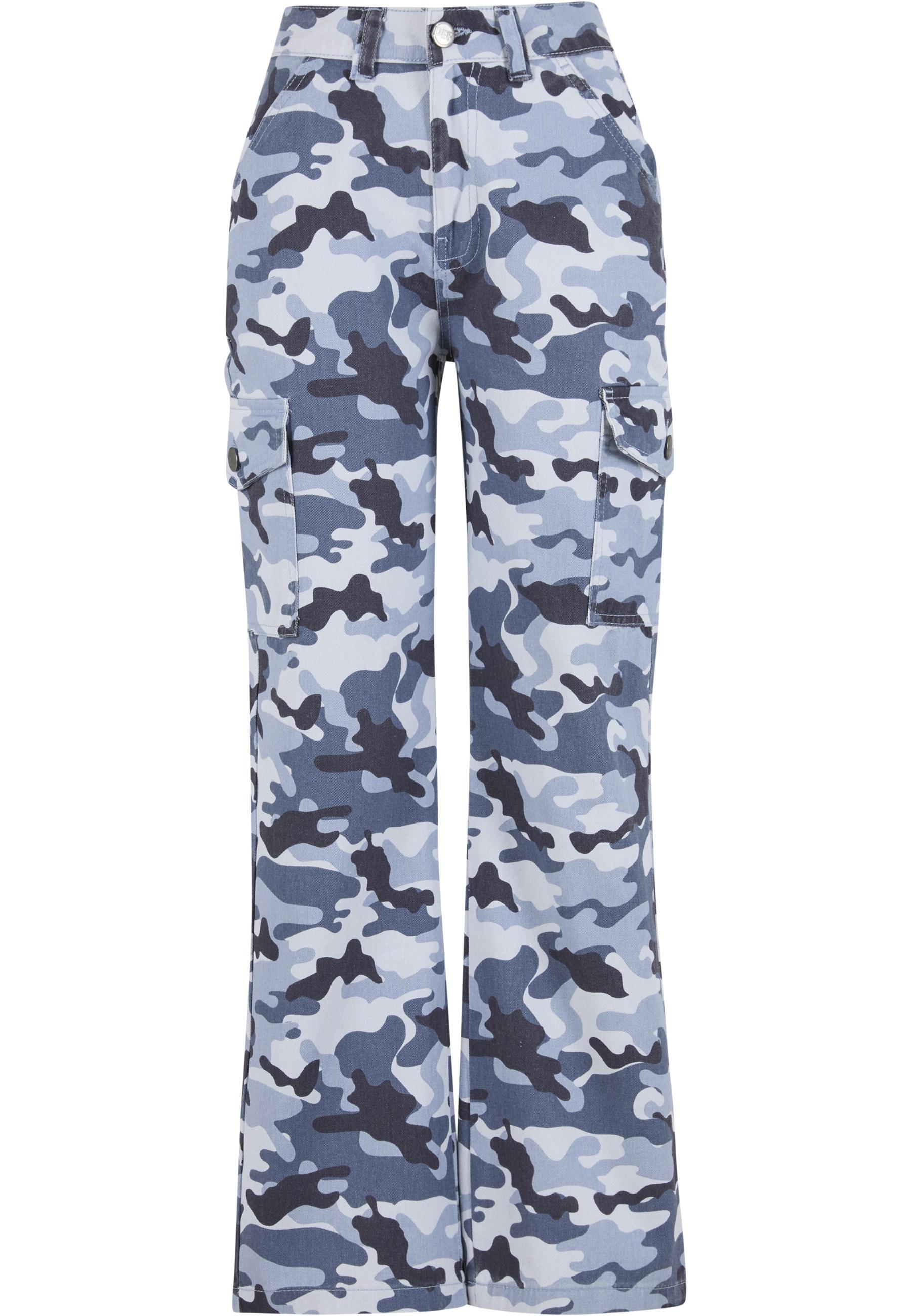 Bequeme Jeans Def "Def Def Straight Fit Jeans", Damen, Gr. M, Us-GrößEn, Blau Camo, 100% Baumwolle, Jeans