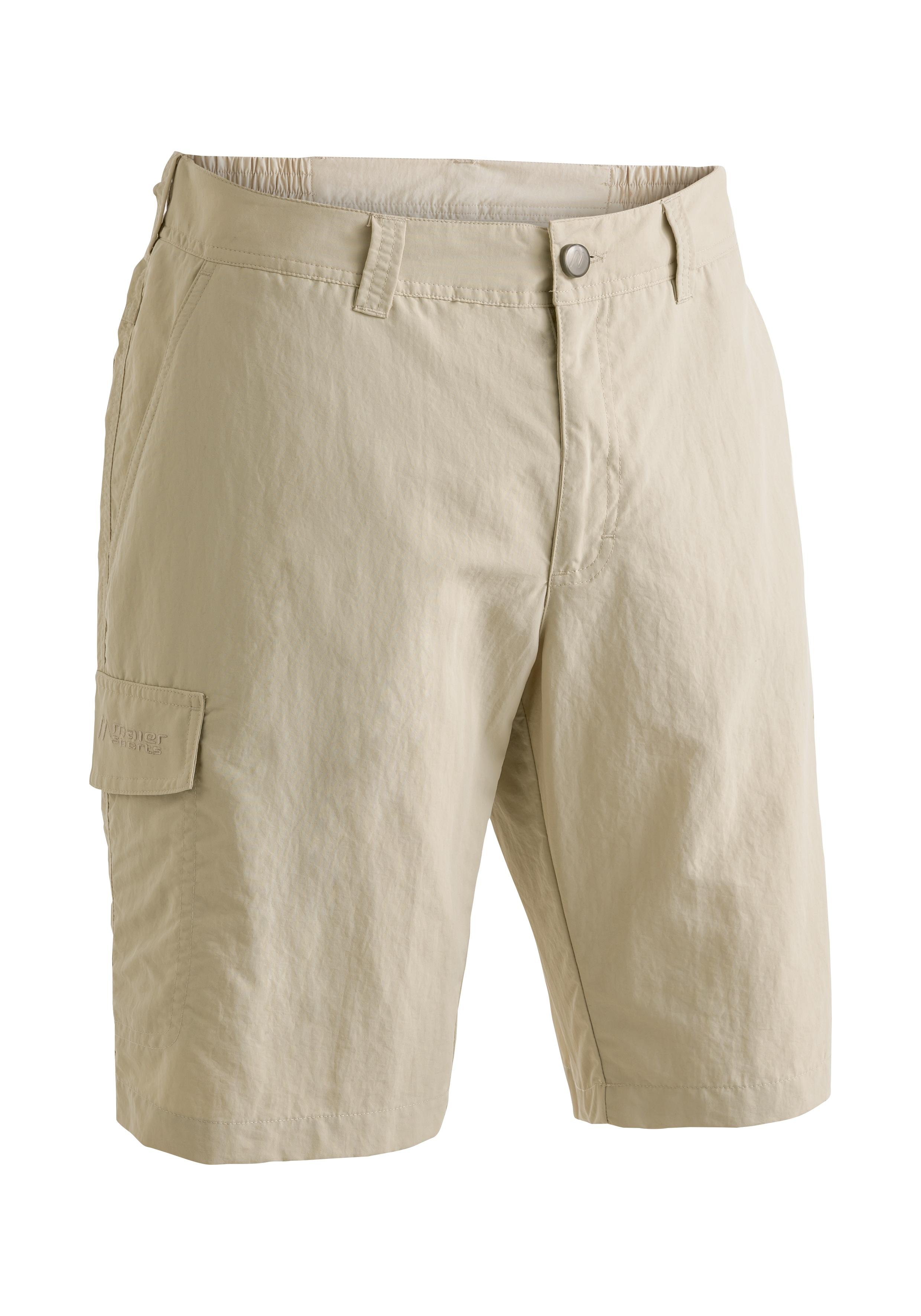 Funktionsshorts MAIER SPORTS "Main", Herren, Gr. 50, Normalgrößen, beige, 100% Polyamid, Hosen Funktionsshorts, Herren Shorts, kurze Outdoor-Hose, Bermuda mit 4 Taschen, Regular Fit