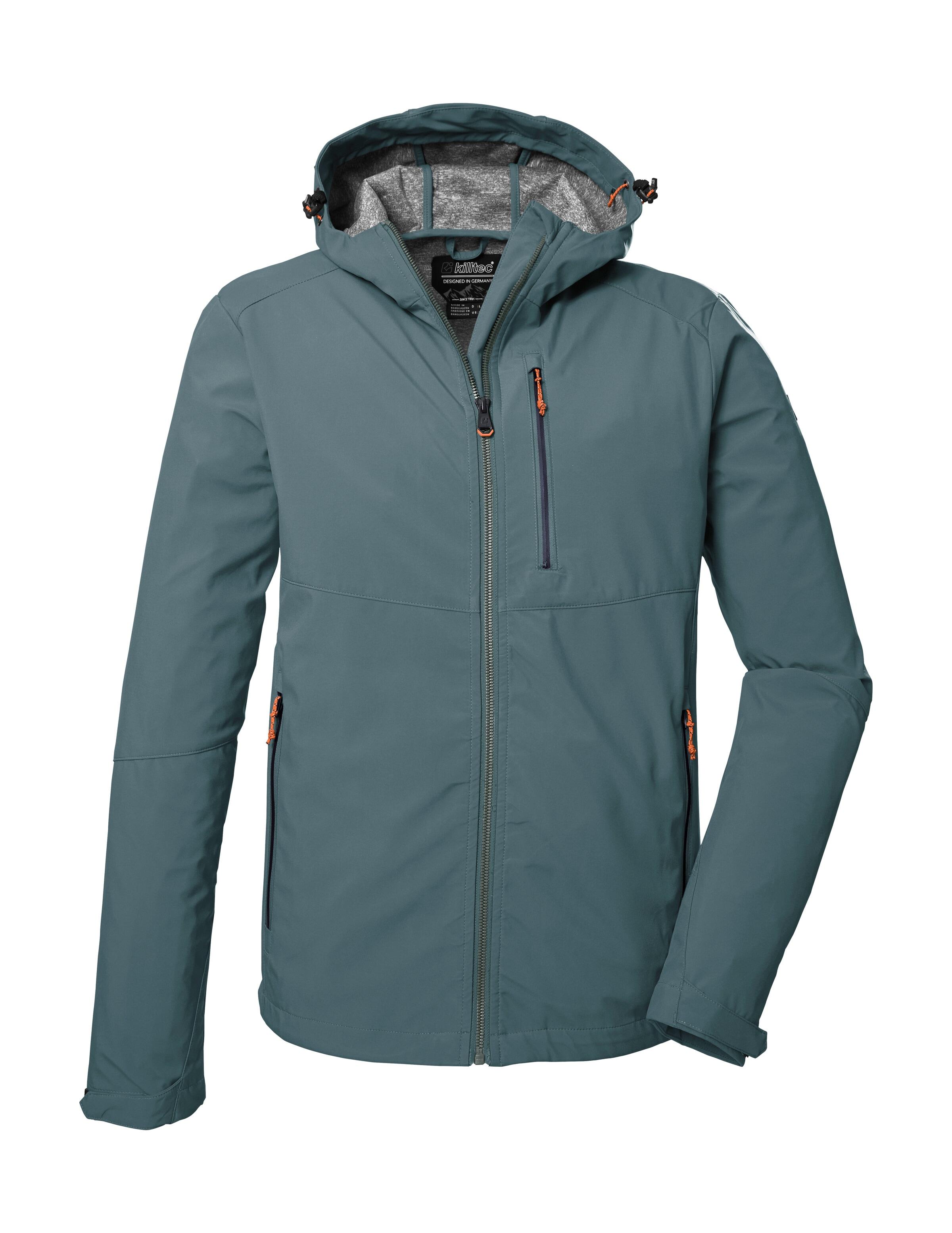Softshelljacke KILLTEC "KOS 259 MN SFTSHLL JCKT", Herren, Gr. 3XL, royalblau, Oberseite: 100% Polyester;Rückseite: 100% Polyester;Futter: 100% Polyester, Jacken Softshelljacke, Wasserabweisende Softshelljacke mit verstellbarer Kapuze