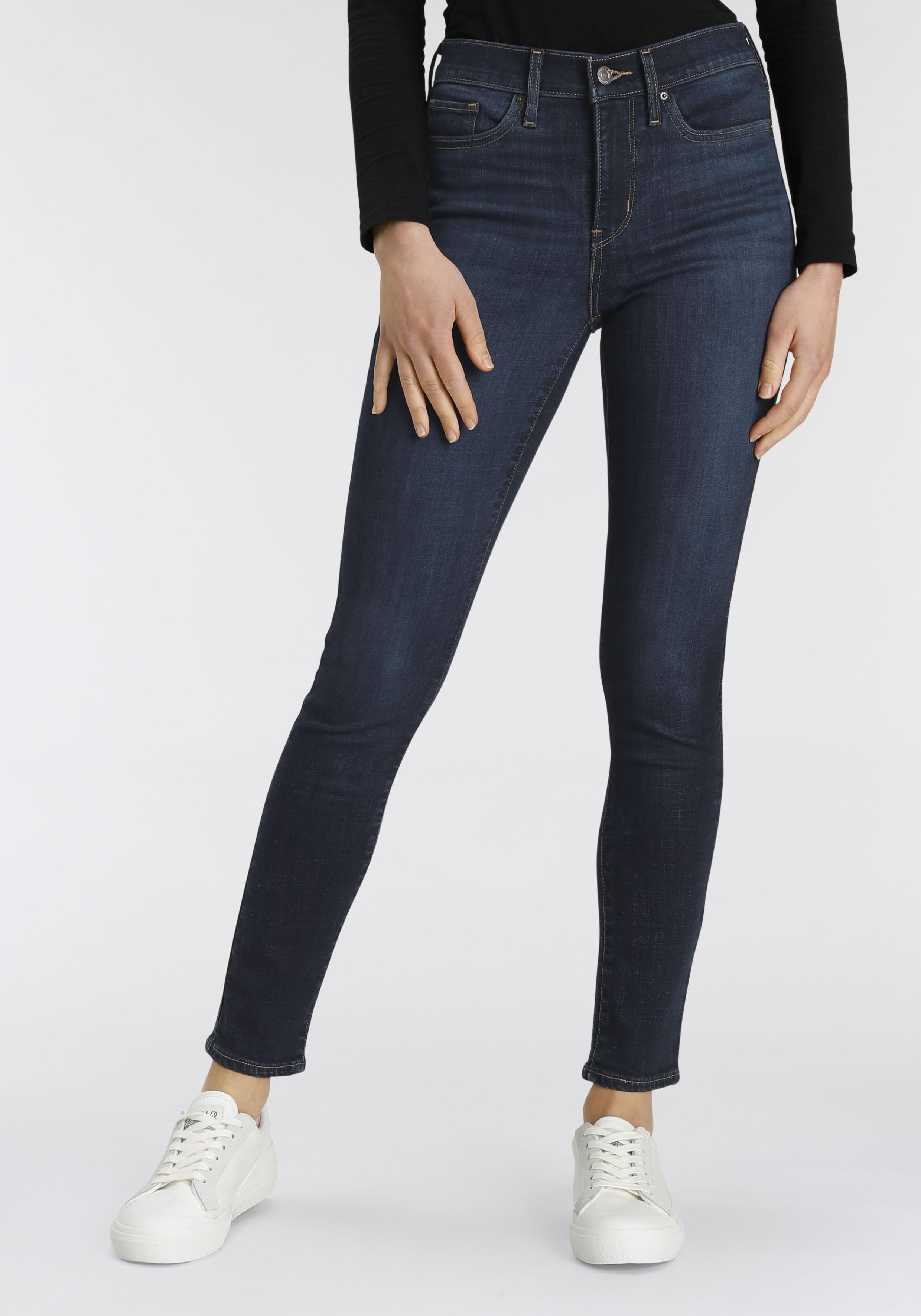 Slim-Fit-Jeans Levi's "311 Shaping Skinny", Damen, Gr. 26, LäNge 28, Blau (Schwarz Indigo), Denim/Jeans, Obermaterial: 60% Baumwolle, 23% Viskose, 16% Polyester, 1% Elasthan, Skinny Fit Lang, Jeans Slim-Fit-Jeans, Im 5-Pocket-Stil, Topseller
